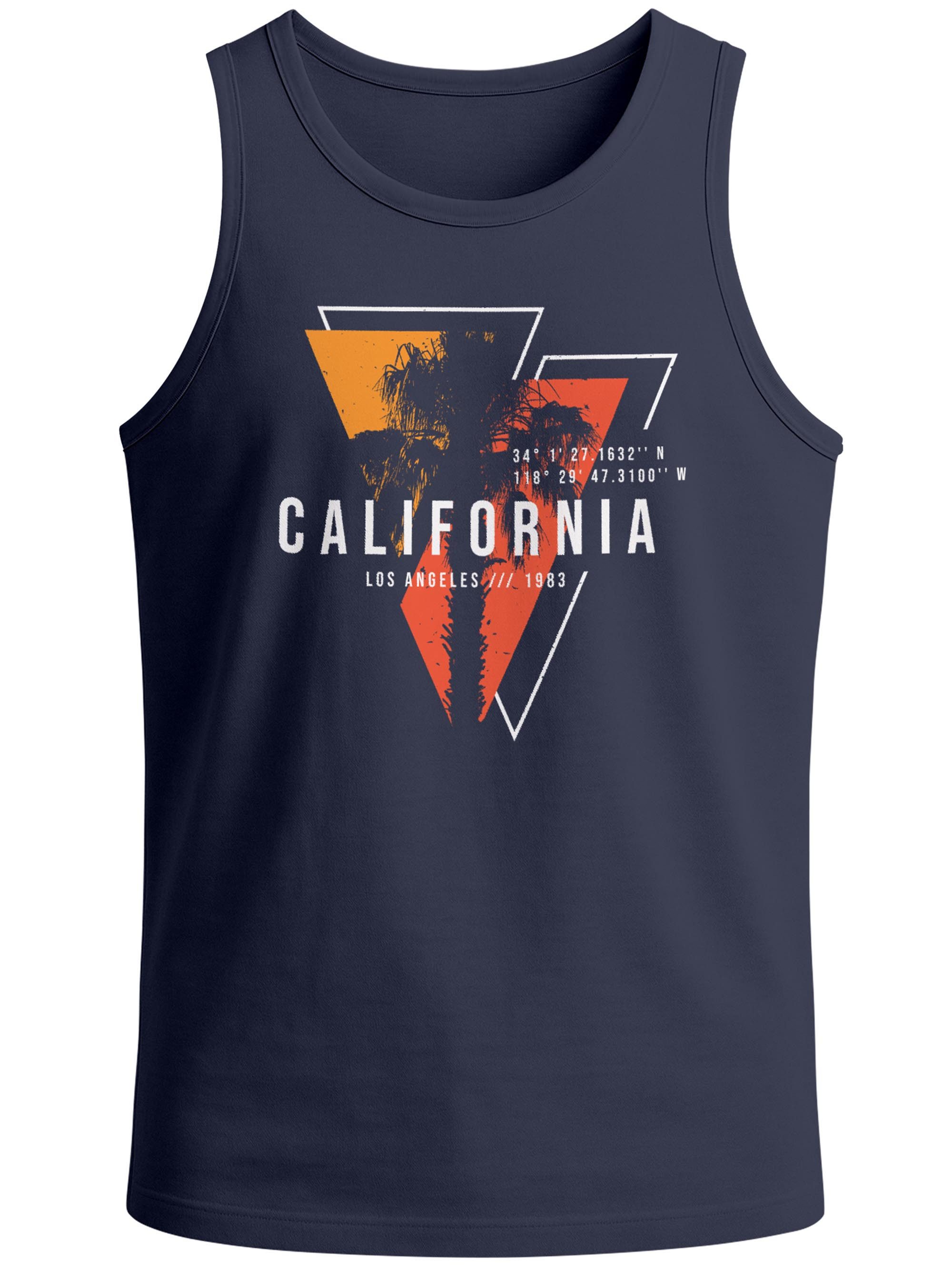 Neverless Tanktop Herren Tank-Top California Los Angeles Surfing Motiv Sommer Fashion mit Print