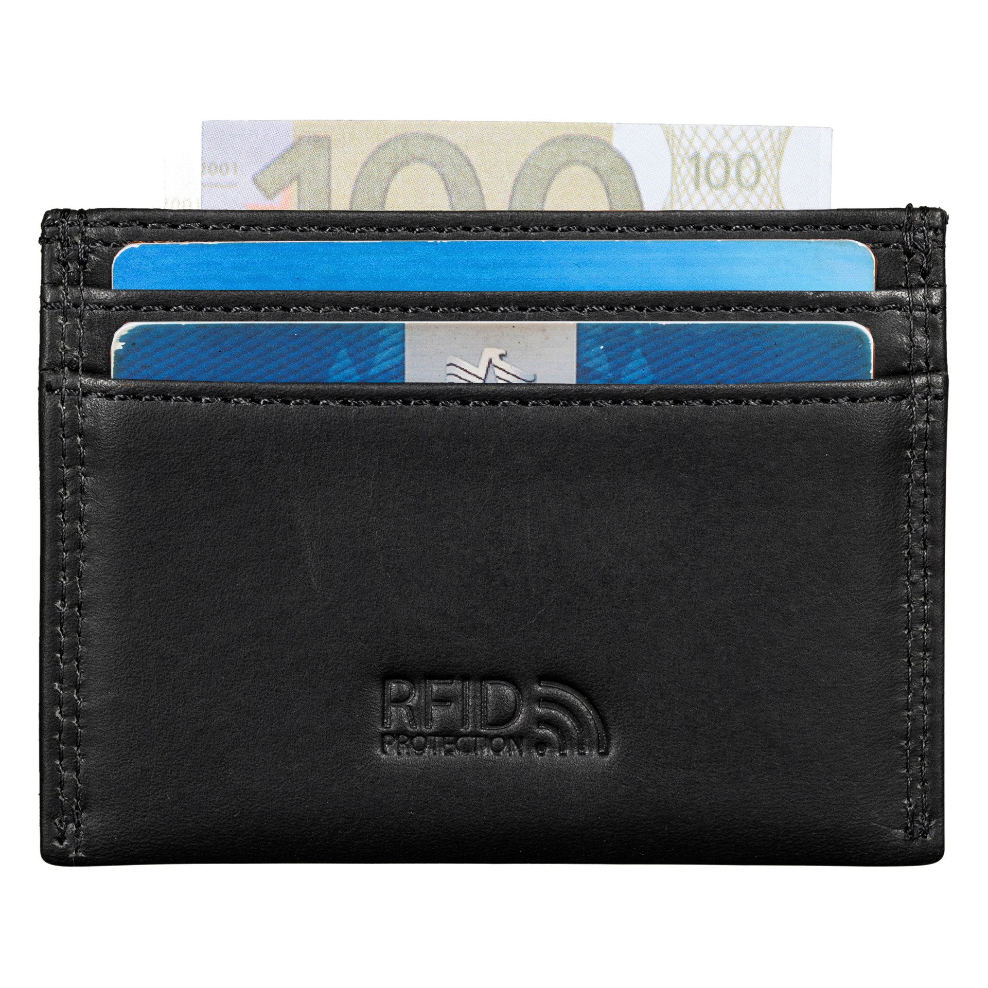 Benthill Kartenetui Kartenetui Echt Leder Mini Geldbörse Slim Mini Portmonee Kleine Schmal, RFID-Schutz Kartenfächer Scheinfach Slim