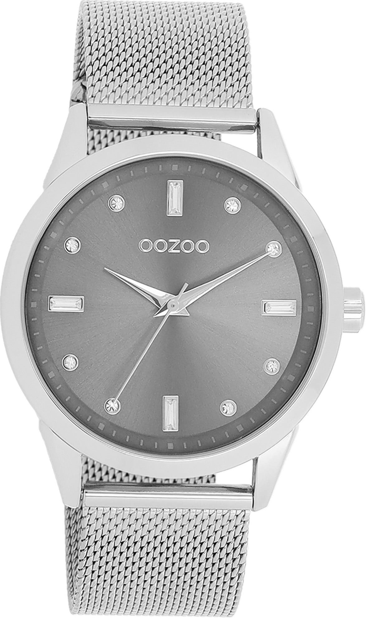 OOZOO Quarzuhr Oozoo Damen Armbanduhr Timepieces Analog, (Analoguhr), Damenuhr rund, groß (ca. 40mm) Metallarmband, Fashion-Style