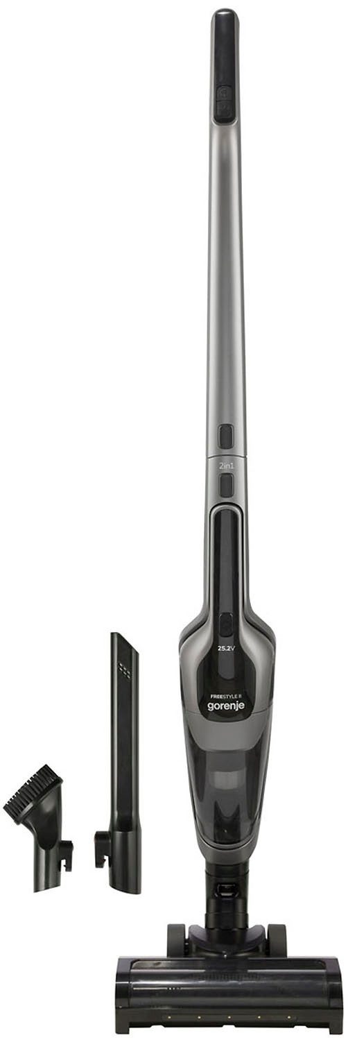 GORENJE Akku-Hand-und Stielstaubsauger SVC252110FSIIA, motorisierte Turbobürste, mit Display, 150 W, beutellos, 2in1 Akkusauger, hohe Saugkraft, 25.2 Volt Lithium-Akku