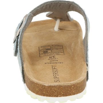 SUPERSOFT Mädchen Komfort Pantolette Lederfußbett 474-255 Sterne Zehentrenner