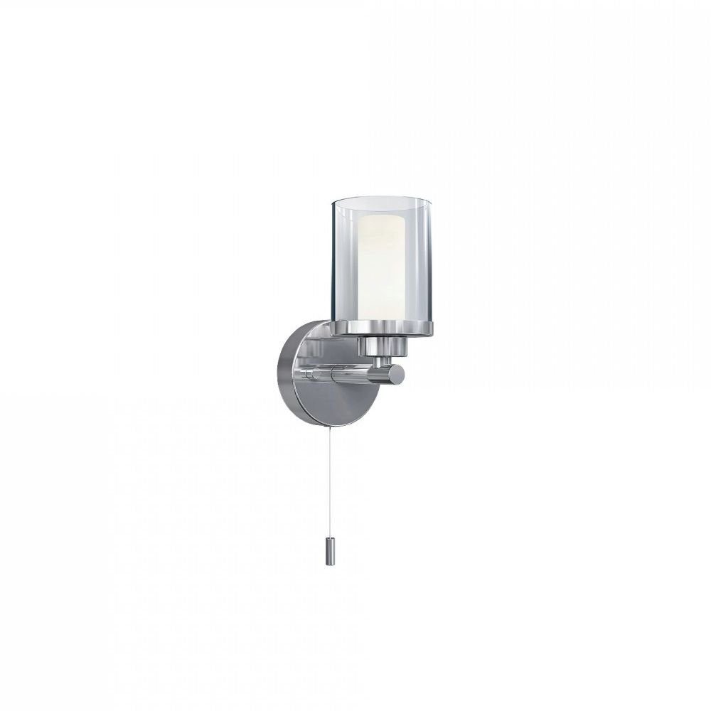 ohne KEIRA, Schalter mit Wandleuchte Leuchtmittel, Wandlampe Badlampe IP44 Jugendstil Glasschirm Licht-Erlebnisse