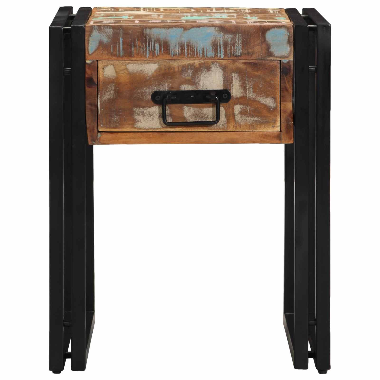 vidaXL Beistelltisch Beistelltisch 40 x 40 x 50 cm Massives upgecyceltes Holz (1-St)