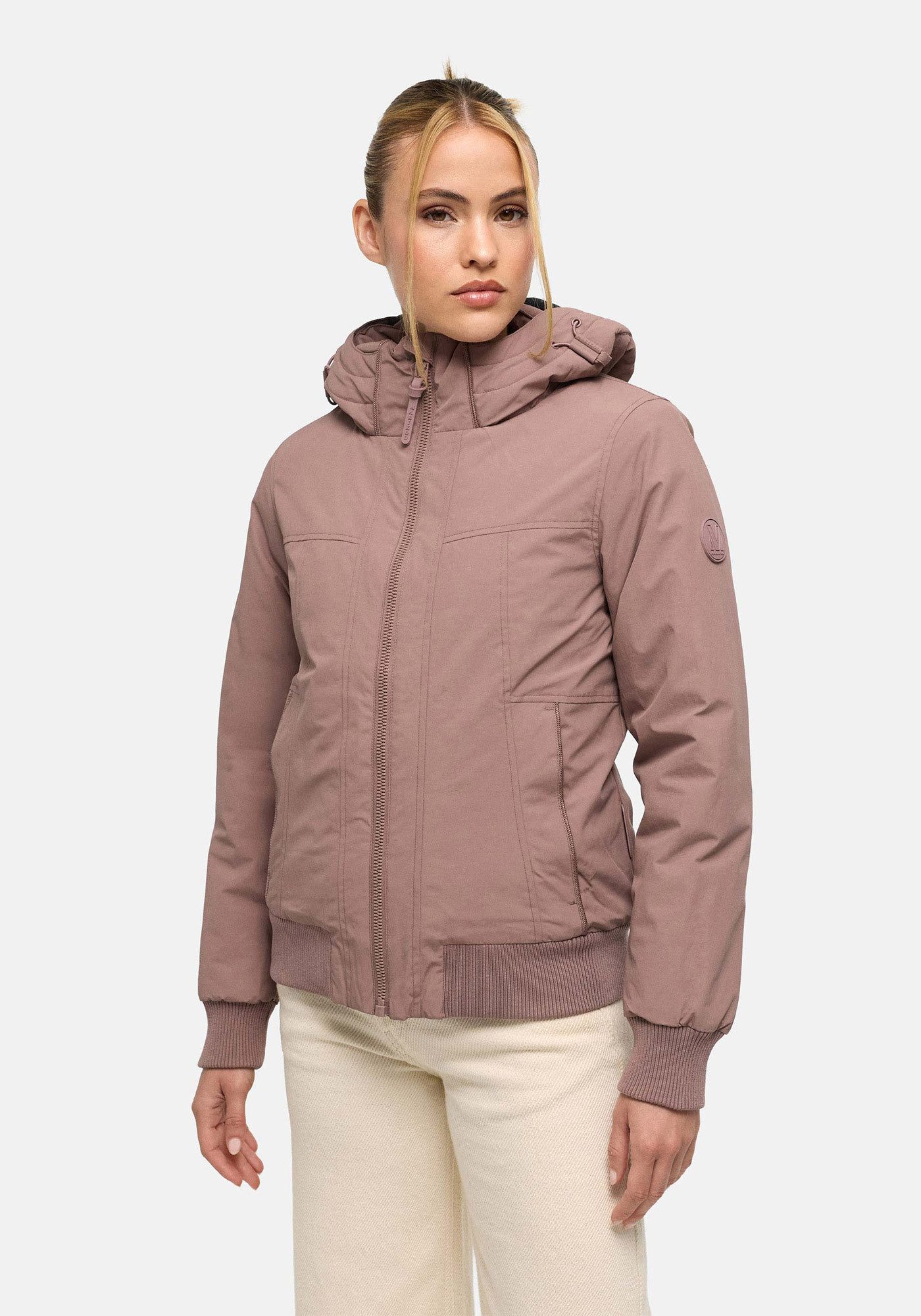 Marikoo Winterjacke Mooni 16 Gefütterte Übergangsjacke mit Kapuze und Kordelzug