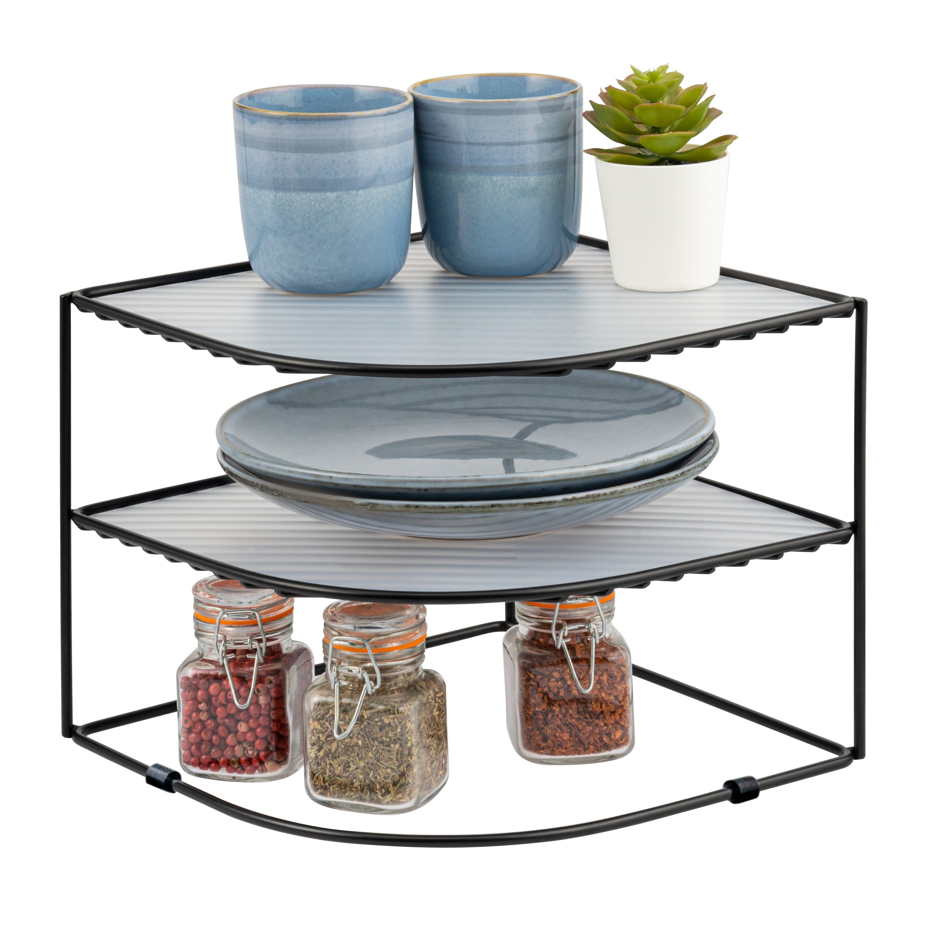 bremermann Standregal Eckregal, Tellerregal, Eck-Schrankeinsatz ca. 25 x 20 günstig online kaufen