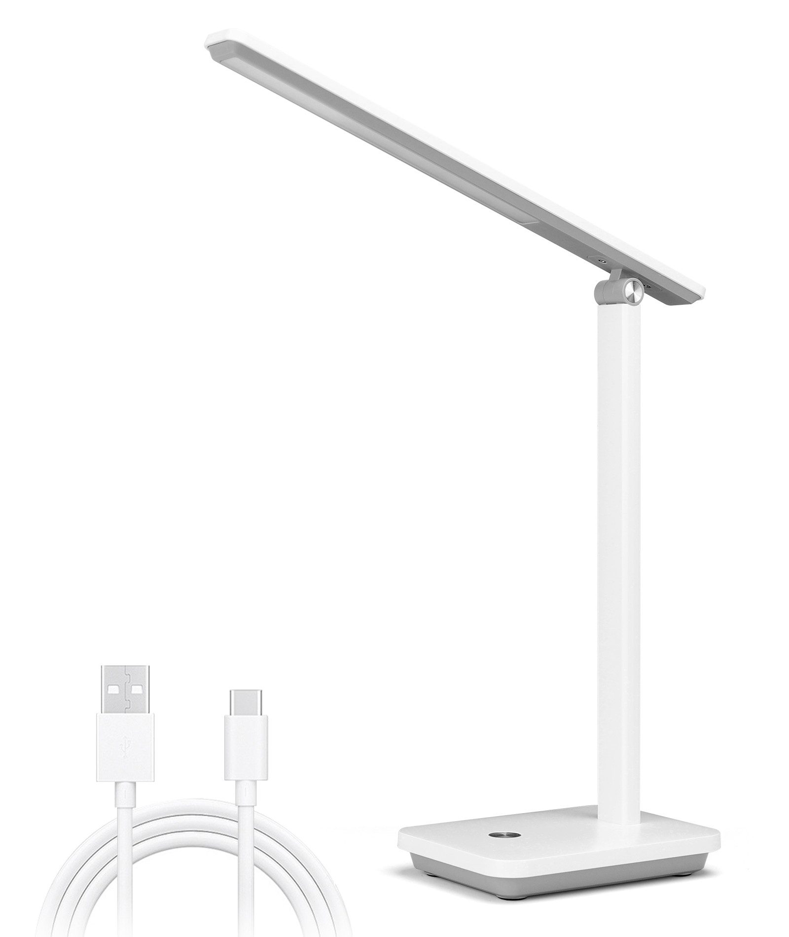 Aigostar LED Schreibtischlampe Schreibtischlampe LED dimmbar, USB faltbare Kindertischlampe, 3 Modi