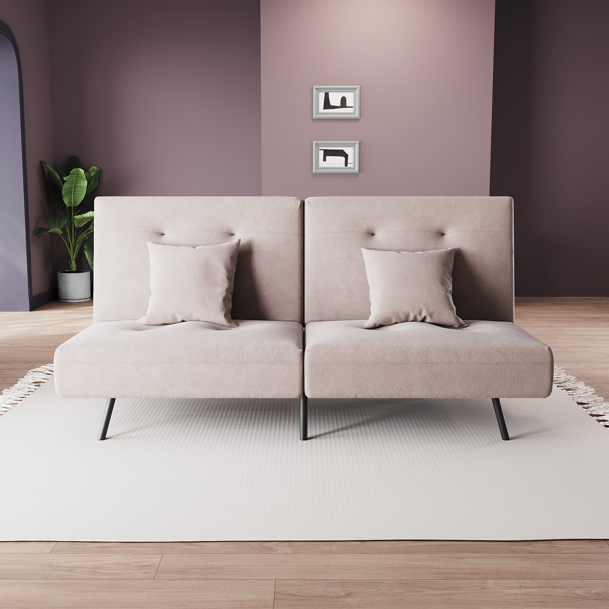 SONNI Schlafsofa Schlafsofa Klappbares Sofabett 180 cm mit verstellbarer Rü günstig online kaufen