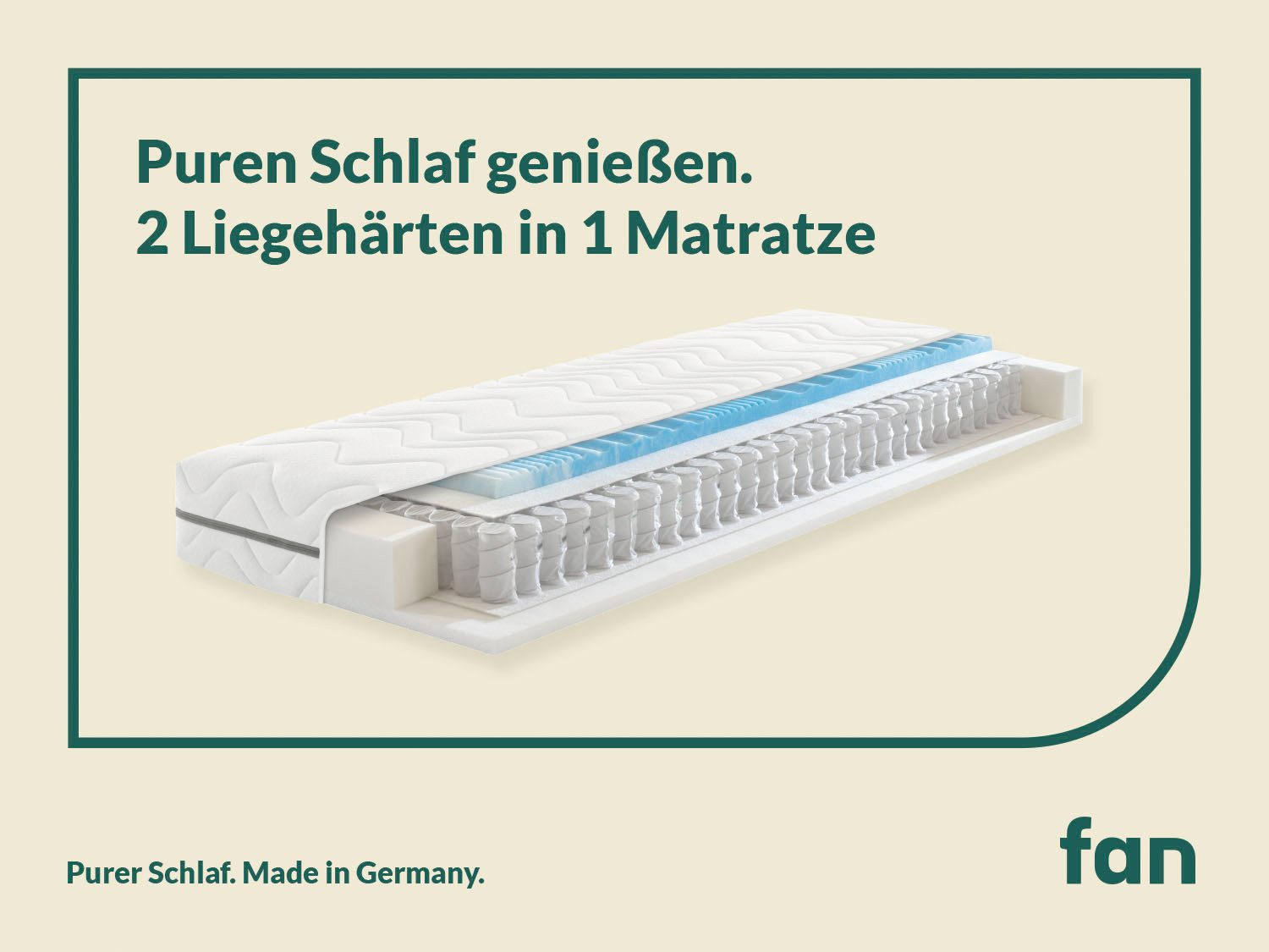 Taschenfederkernmatratze Solina Top T, fan, 22 cm hoch, (1-tlg) günstig online kaufen