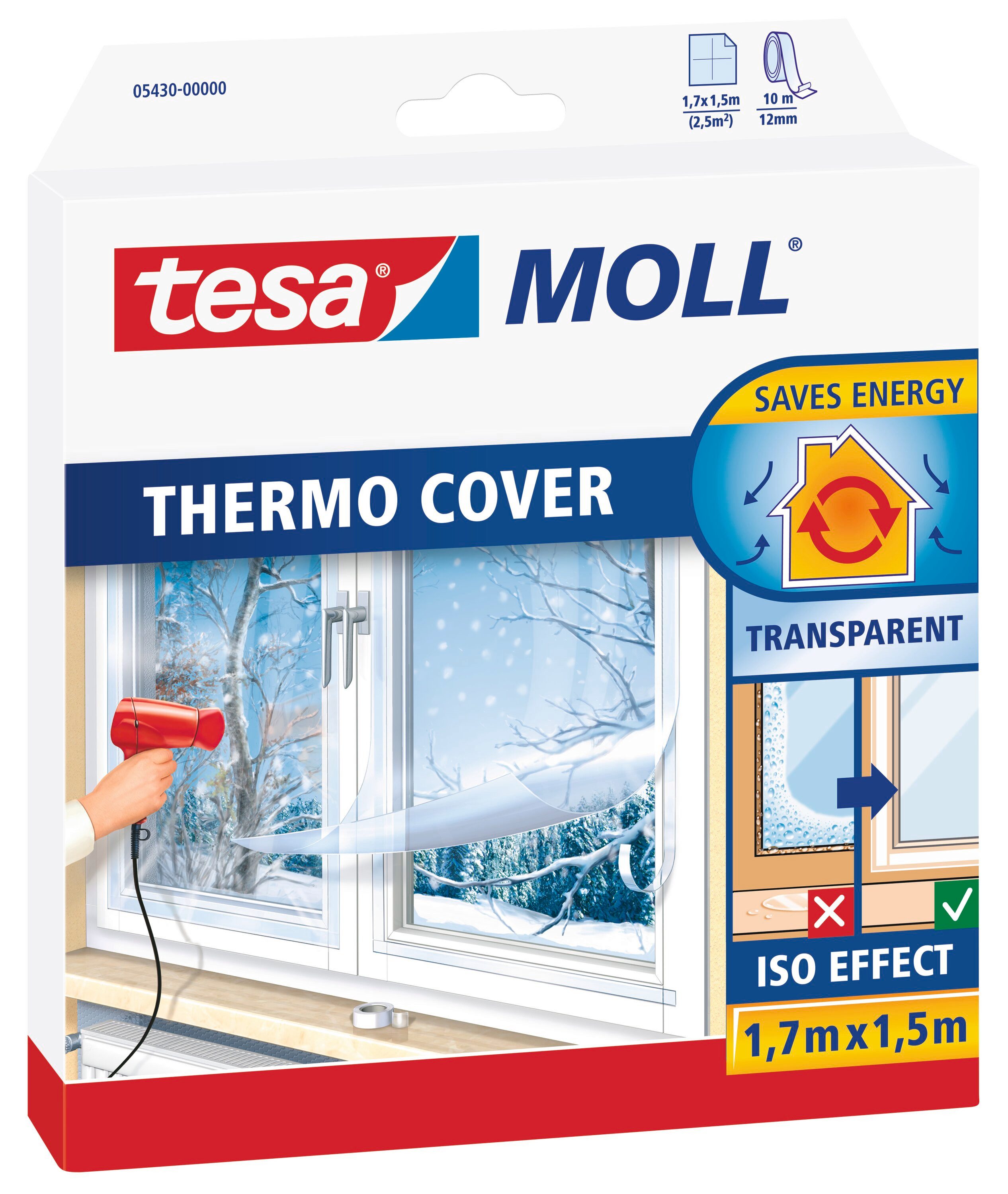 Fensterfolie tesamoll THERMO COVER Fensterisolierfolie
