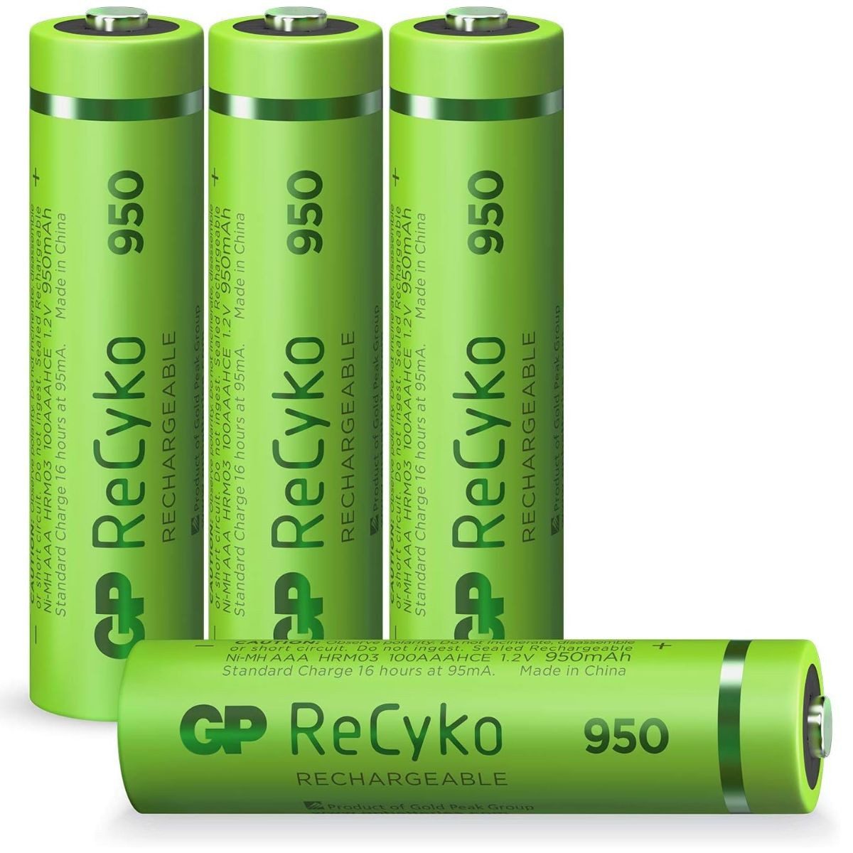 4x GP ReCyko AAA-Akku NiMH 950mAh Akku-Set