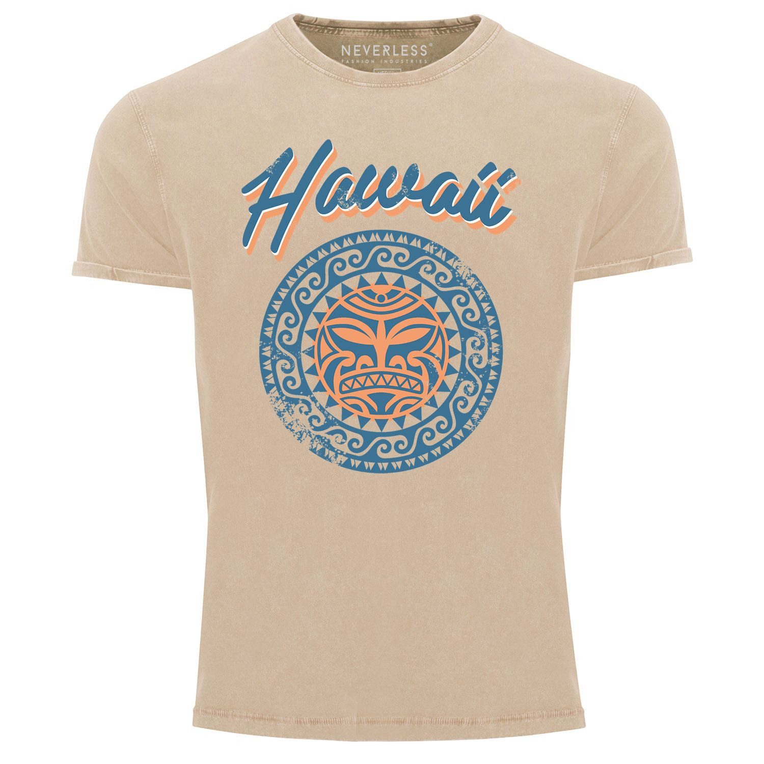 Neverless Print-Shirt Herren T-Shirt Hawaii Tattoo günstig online kaufen