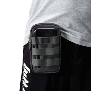 K-S-Trade Handyhülle für Motorola one action, Holster Gürtel Tasche Handy Tasche Schutz Hülle dunkel-grau viele