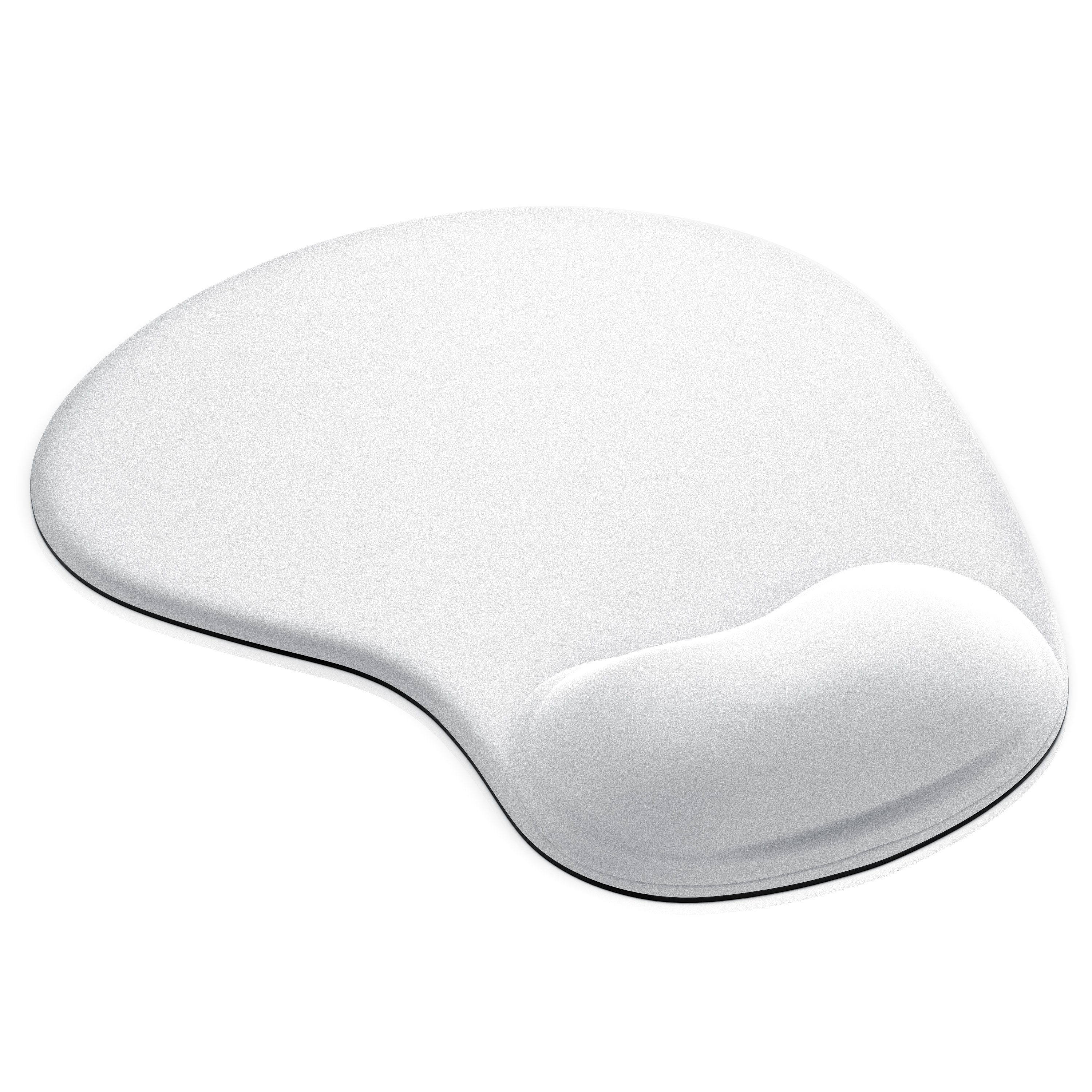 CSL Mauspad Office Gel Mousepad mit ergonomischer Handgelenkauflage, Office Gel Mousepad mit ergonomischer Handgelenkauflage,weiß