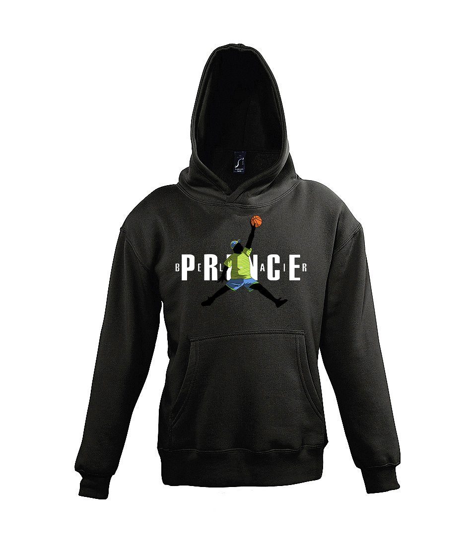 und Print Kapuzenpullover Mädchen Youth Jungen Prince Hoodie Designz Fresh witzigem mit Schwarz für