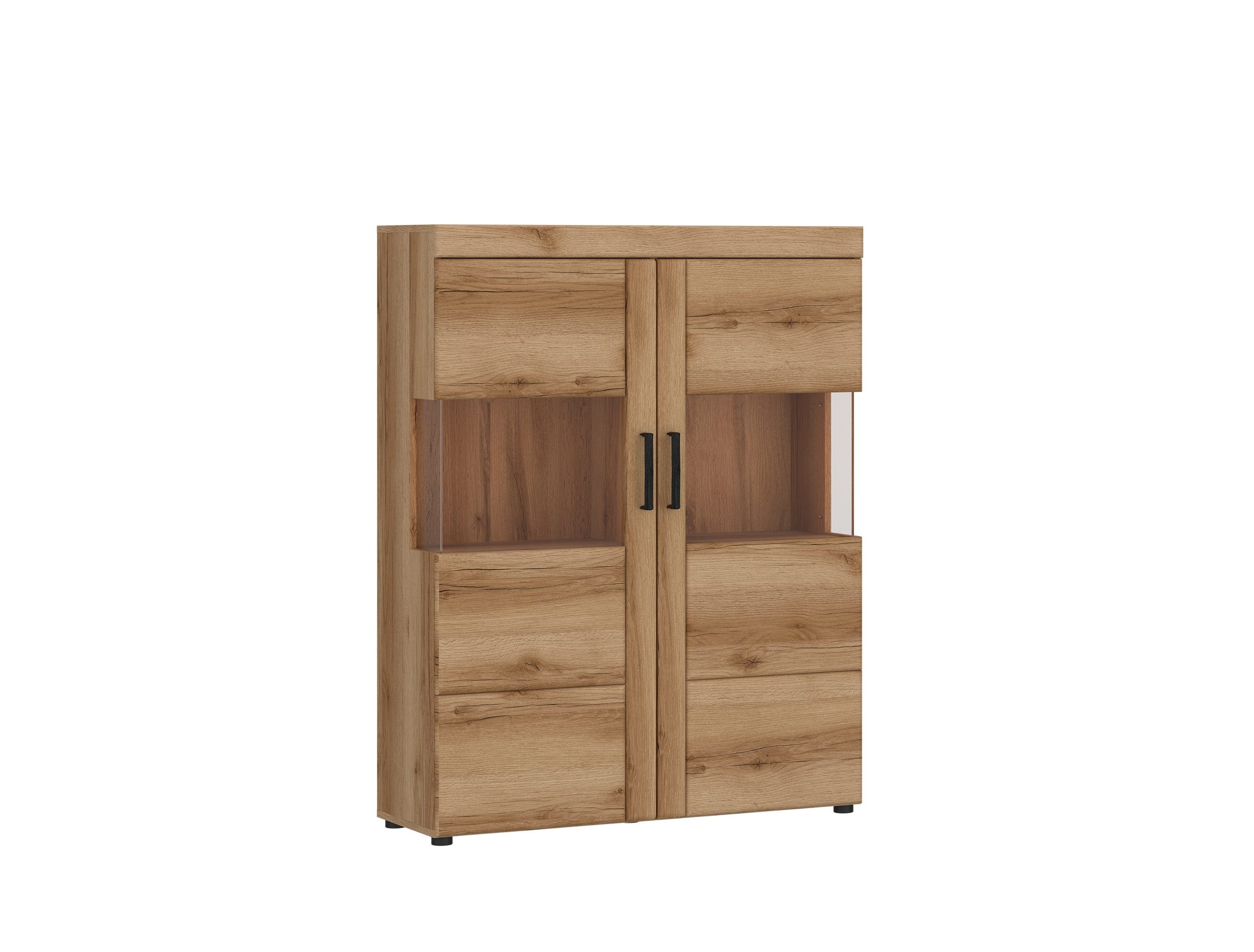 freiraum Glasvitrine CORTINA in Grandson Eiche Dekor - 101,9x133x37,4 (BxHxT)