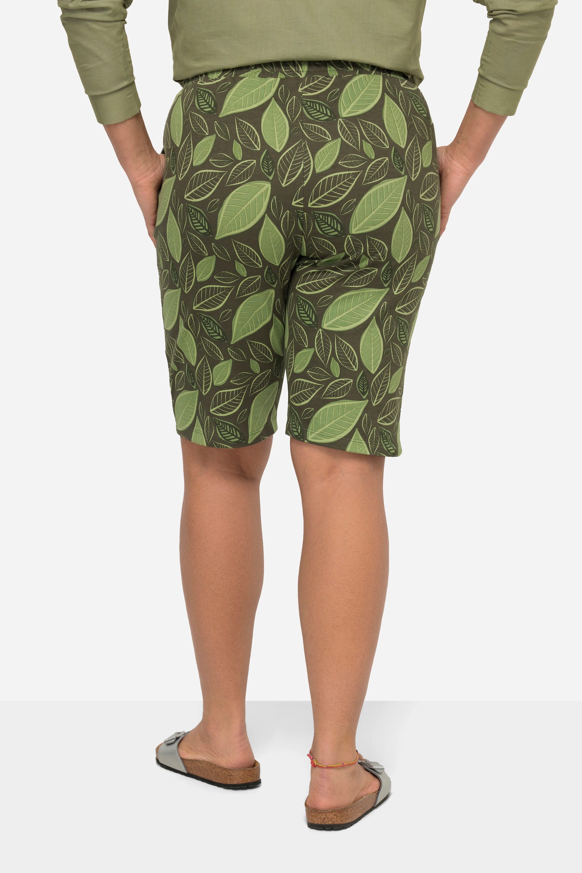 Janet & Joyce Jeansshorts Sweat-Shorts Allover-Muster Elastikbund