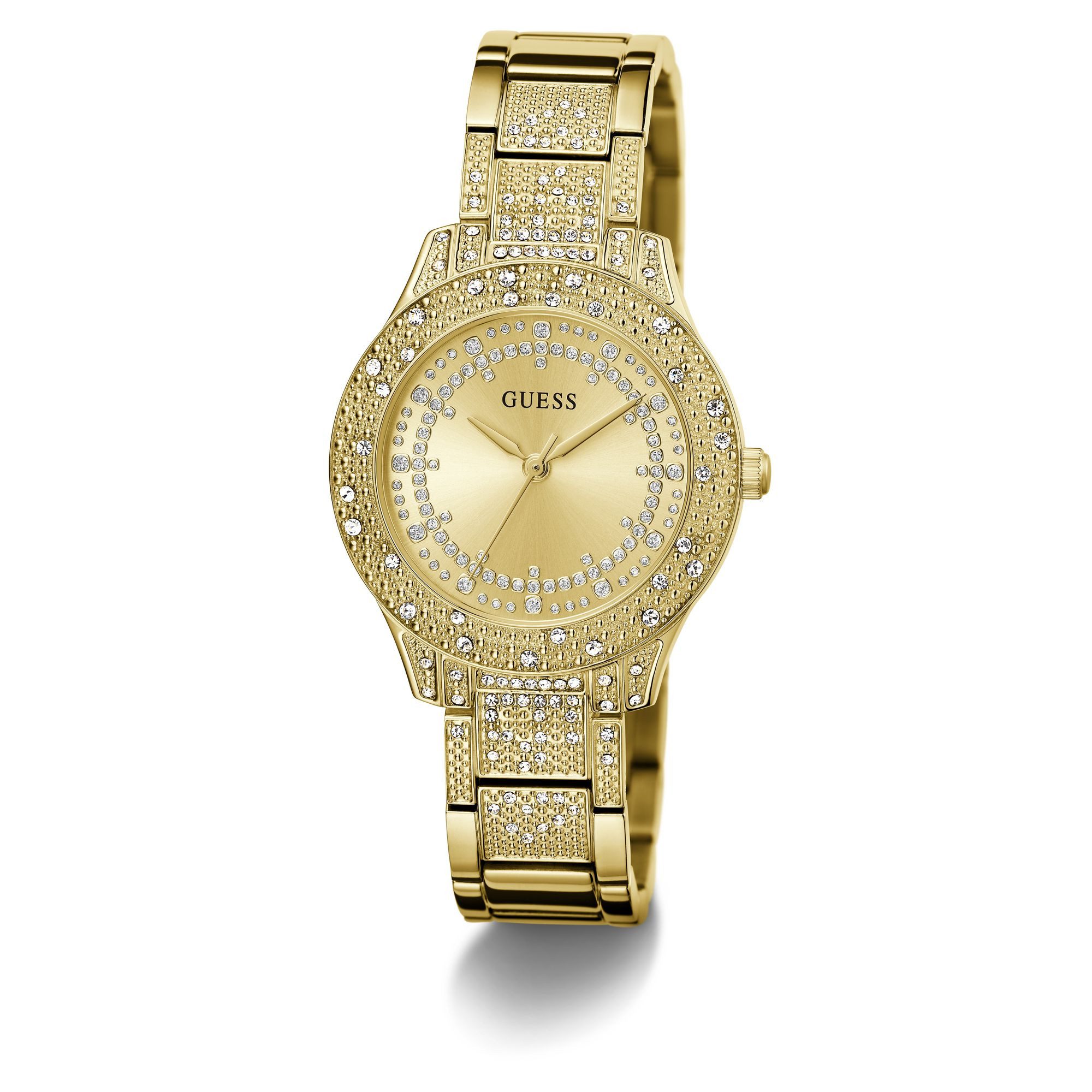 Guess Quarzuhr SHOOTING STAR GW0746L2, Armbanduhr, Damenuhr, Kristallsteine, Mineralglas, Edelstahlarmband – Bild 2 von 5