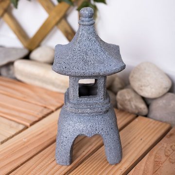 etc-shop Gartenleuchte, LED-Leuchtmittel fest verbaut, Warmweiß, Pagode Gartendeko Solarlicht Figuren Solarleuchten für Außen