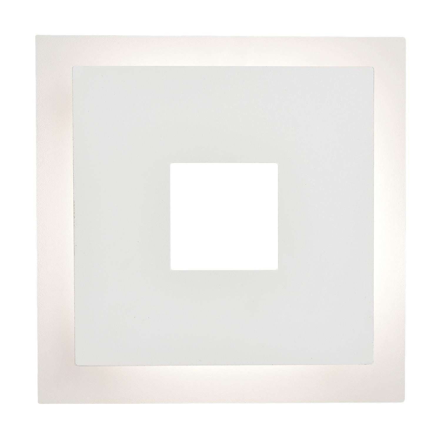 casa NOVA LED Wandleuchte FLARI, Weiß, Metall, Kunststoff, Verstellbar, LED fest integriert, Extra-Warmweiß, B 18 x H 18 x T 6 cm