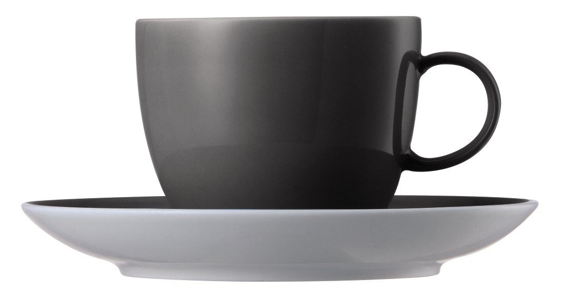 Thomas Porzellan Tasse Sunny Day Grey Kaffeetasse 2tlg., Porzellan