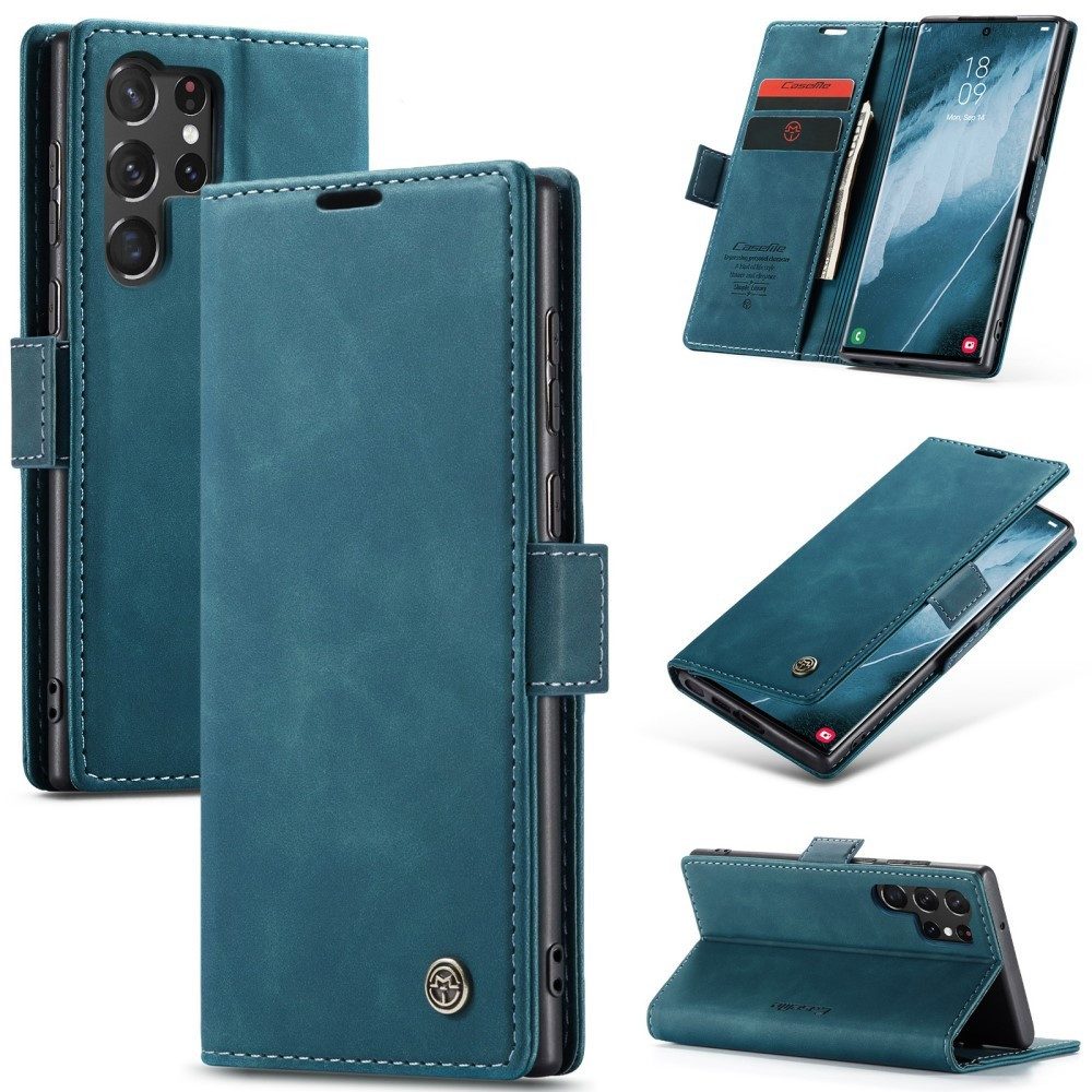 CaseMe Handyhülle Premium Hülle für Samsung Samsung S25 Ultra-Dunkles Zyanblau