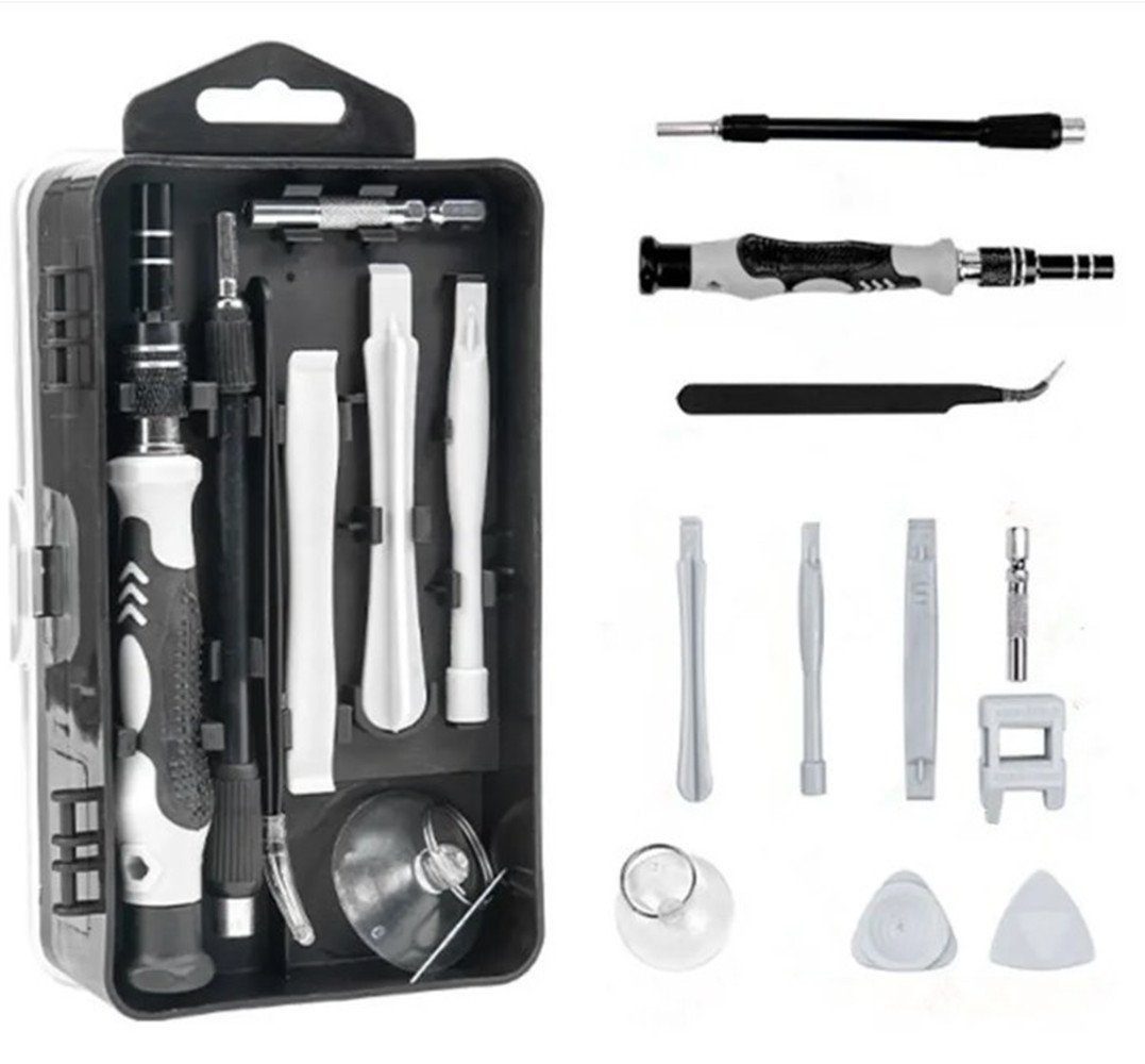 AURIVION Bit-Set Reparatur Werkzeug Set für Elektronik & Präzisionsarbeiten, Set, 115-St., Schraubendreher Bit-Set 115-teilig für Handy & Computer, Komplettes Bit Set für Smartphone & PC Reparaturen