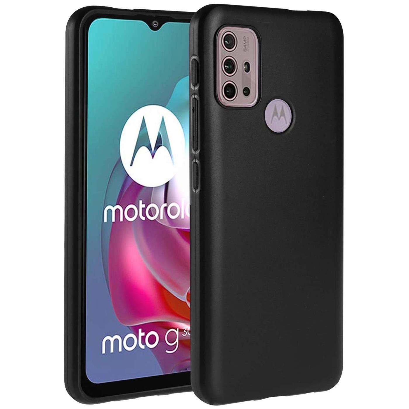 CoolGadget Handyhülle Black Series Handy Hülle für Motorola Moto G30 / G20 / G10 6,5 Zoll, Edle Silikon Schutzhülle für Motorola Moto G30 / G20 / G10 Hülle