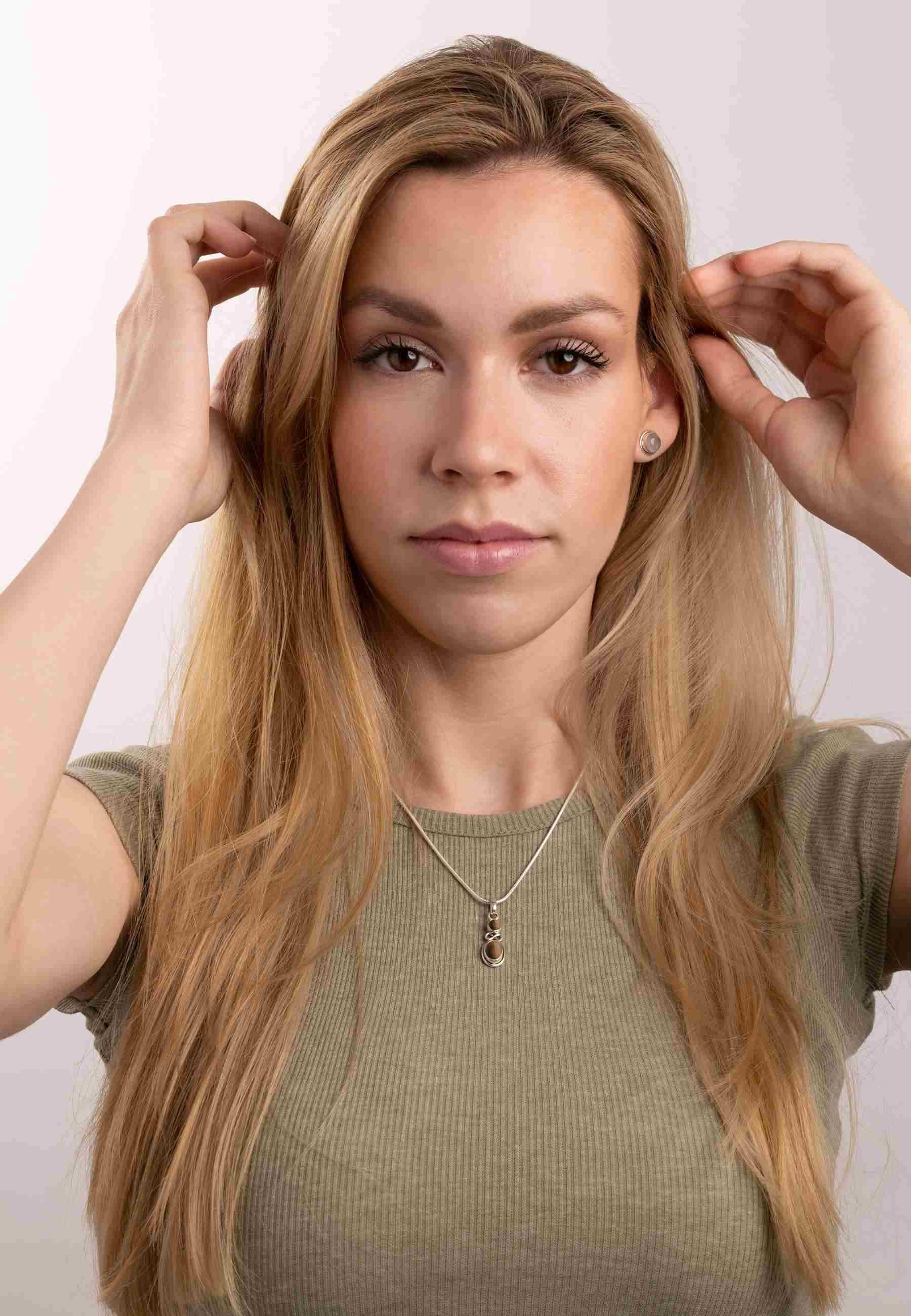 mantraroma Kette mit Anhänger IGIRI aus 925 Silber mit Tigerauge (Kettenanh günstig online kaufen