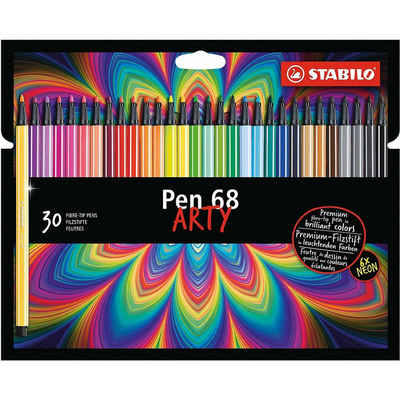 STABILO Filzstift »Premium-Filzstifte Pen 68 ARTY, 30 Farben«