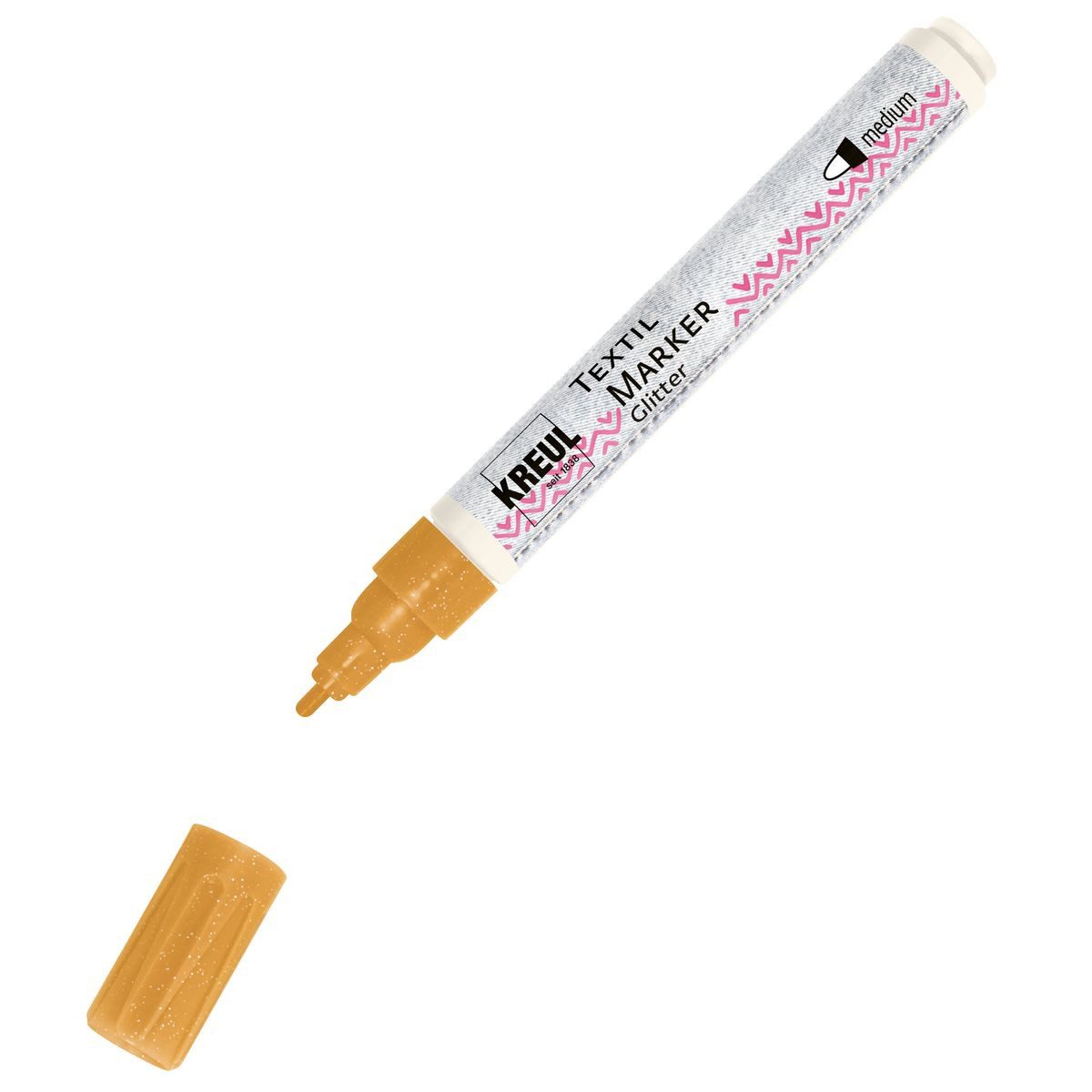 Textilmarker KREUL Textilmarker Glitter medium gold