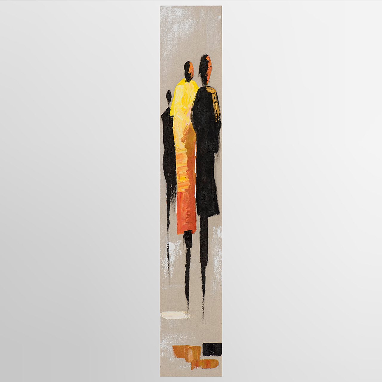 ArtUniverse Gemälde Leinwandbild Farbenfreudige Modenschau 25 x 150 cm, Menschenmotiv