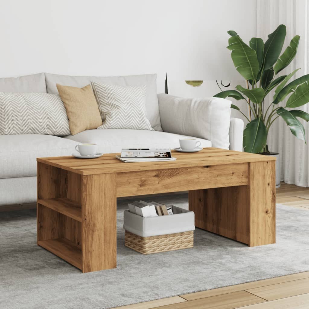 vidaXL Couchtisch Couchtisch Artisan-Eiche 102x55x42 cm Holzwerkstoff (1-St günstig online kaufen