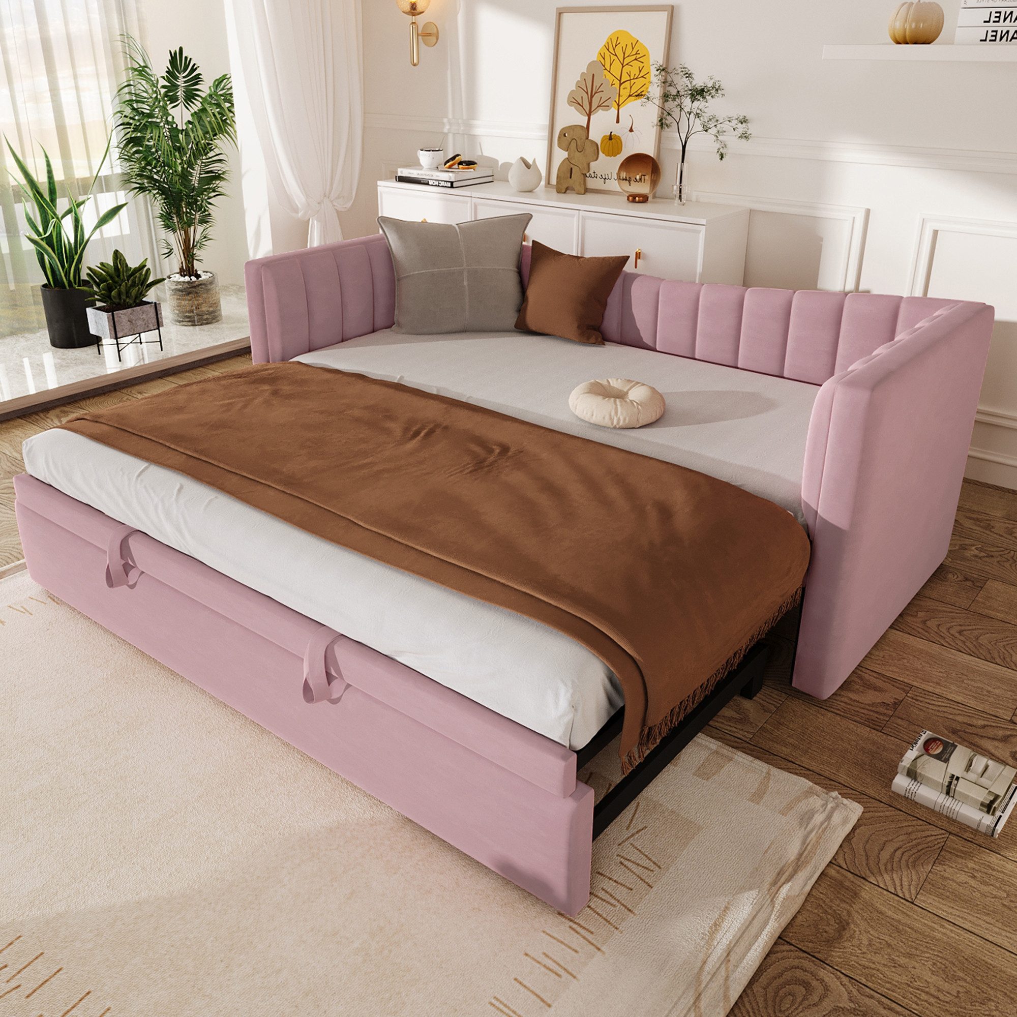 MODFU Schlafsofa Daybett Tagesbett Kinderbett Doppelbett, mit Ziehbett 90x2 günstig online kaufen
