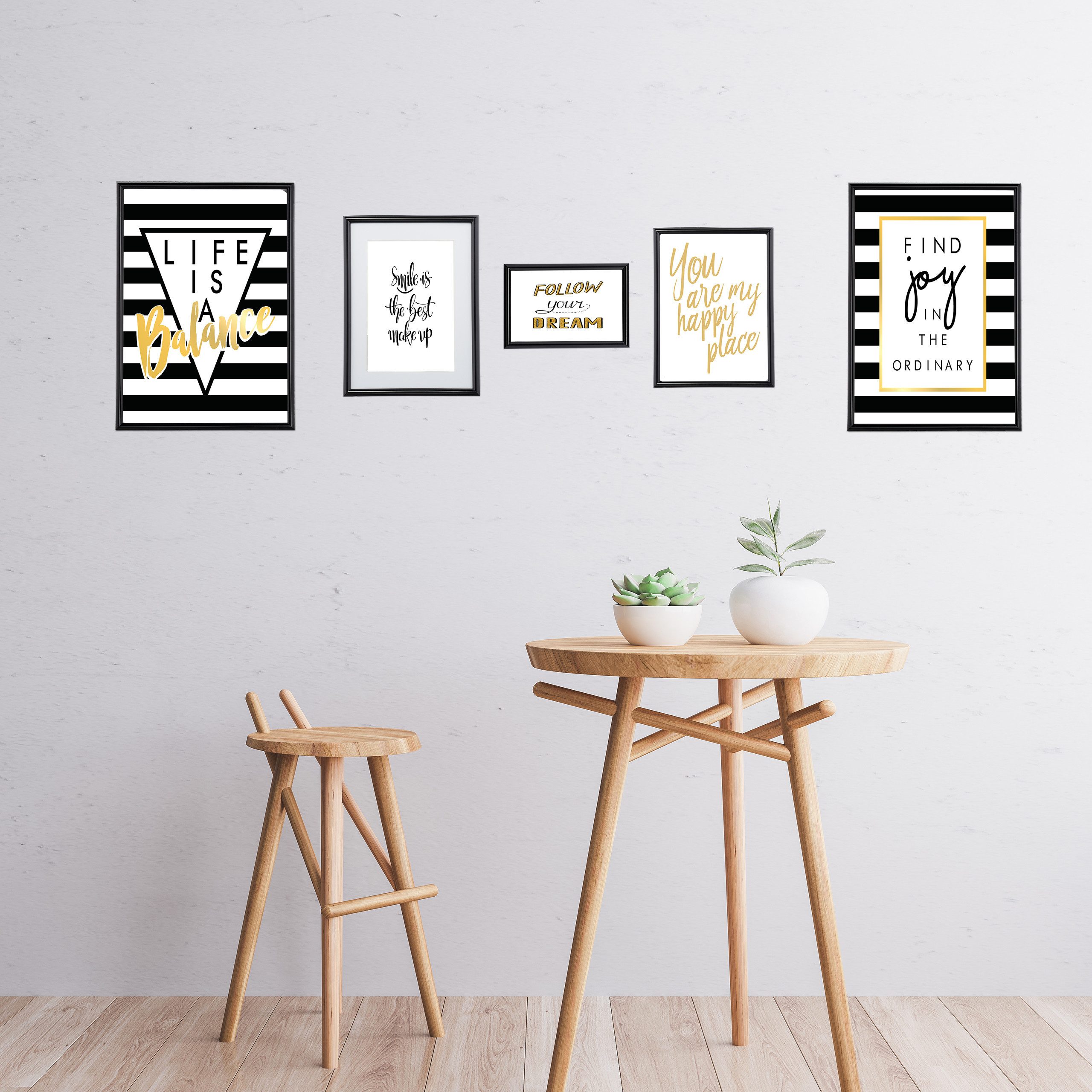 relaxdays Bilderrahmen 2er Set 10 x 15 cm, schwarz