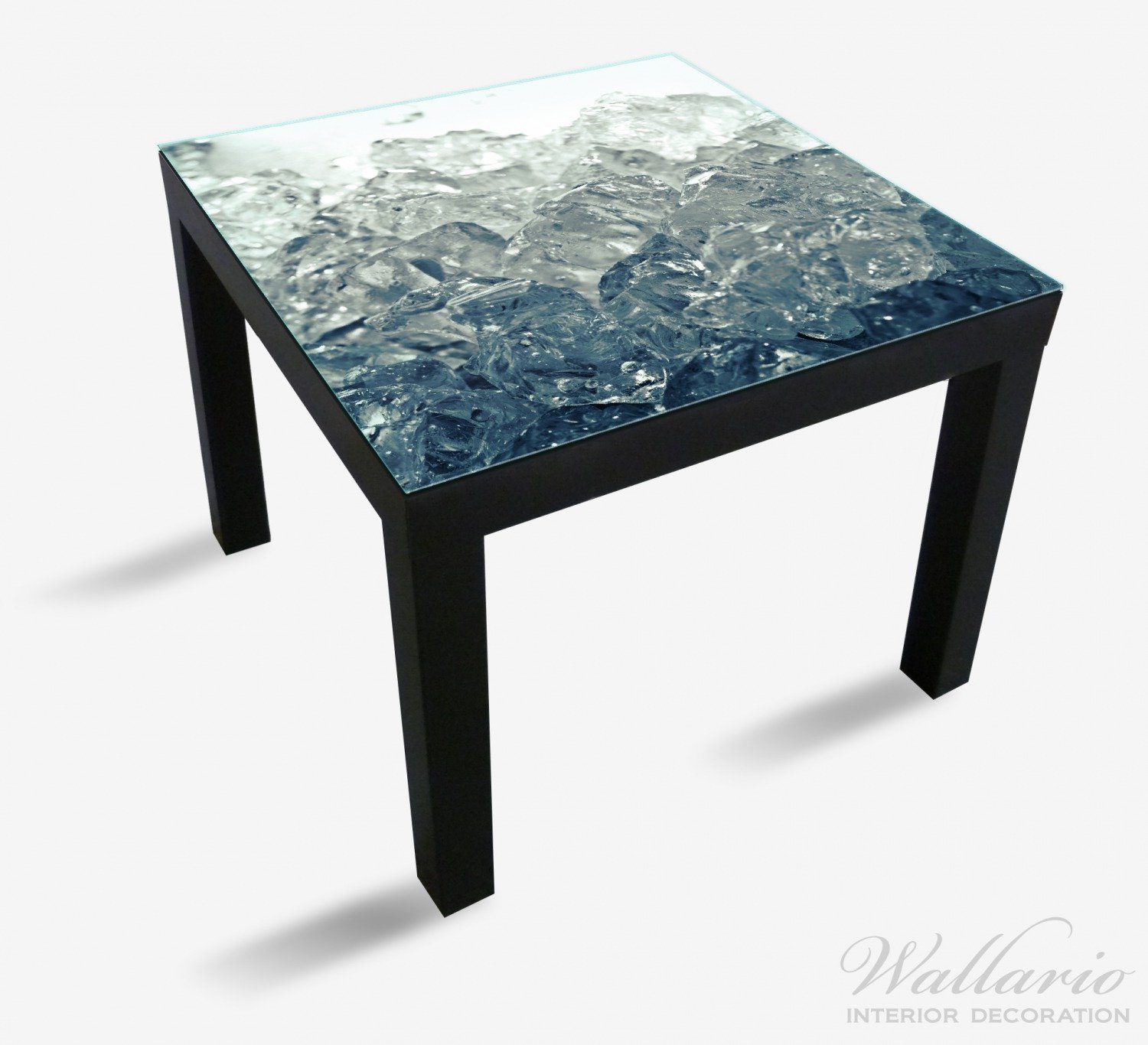 Eis Tischplatte blau-grau (1 in Wallario Tisch St), Ikea geeignet Lack für Leuchtendes