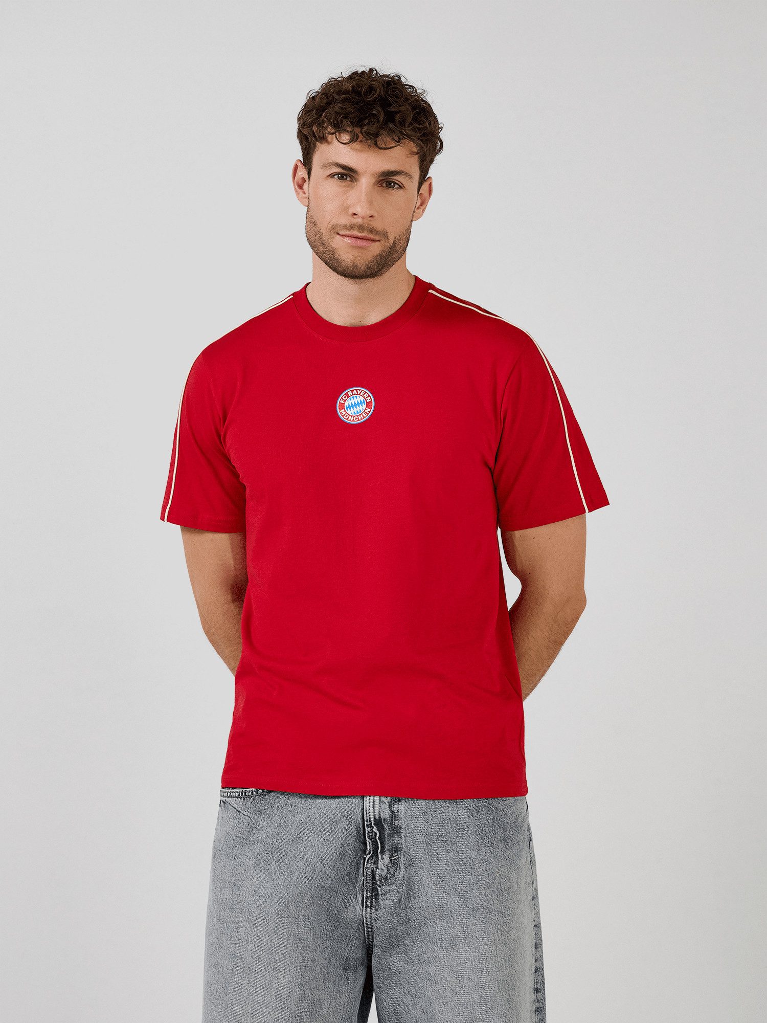 FC Bayern München T-Shirt FC Bayern München, T-Shirt Essentials, Herren, Rot