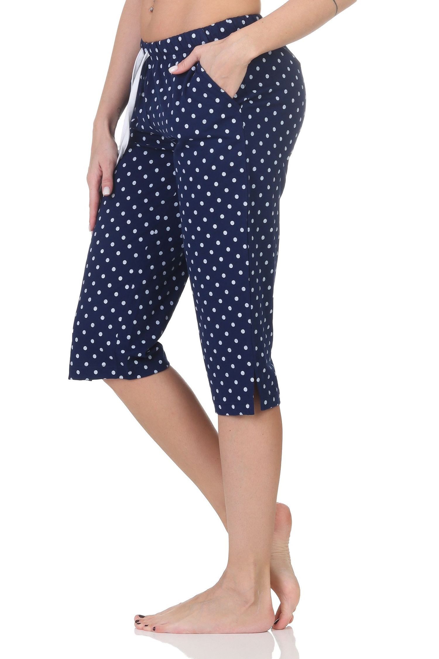 Normann Relaxanzug Damen Schlafanzug Pyjama Capri-Hose 3/4-lang - perfekt zu kombinieren – Bild 3 von 5