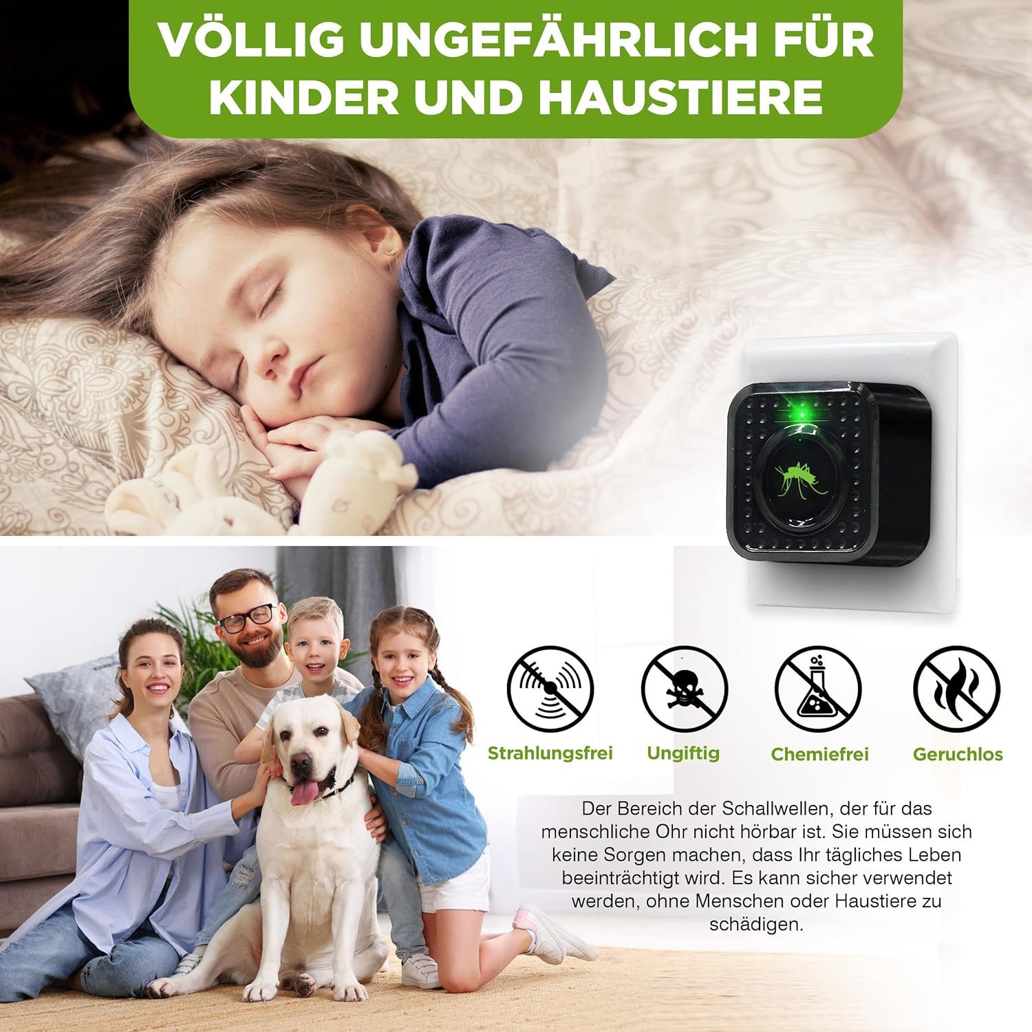 ISOTRONIC Ultraschall-Tierabwehr Isotronic Mückenfrei 230V, 1-tlg.