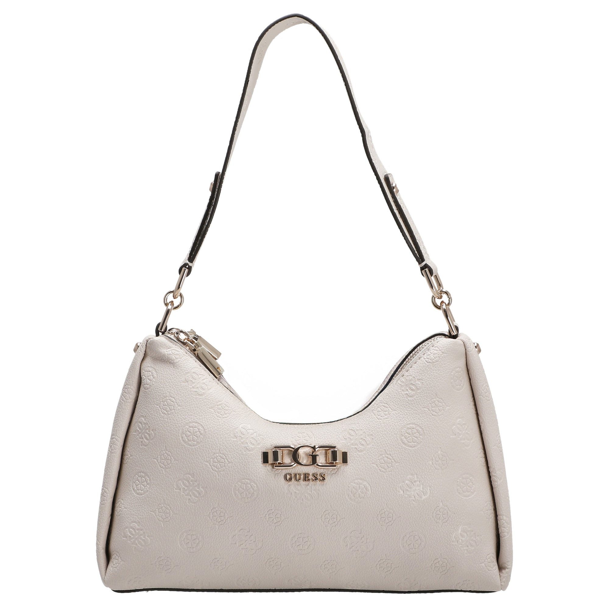 Guess Umhängetasche Anise Double Zip - Schultertasche 28.5 cm (stone logo) günstig online kaufen
