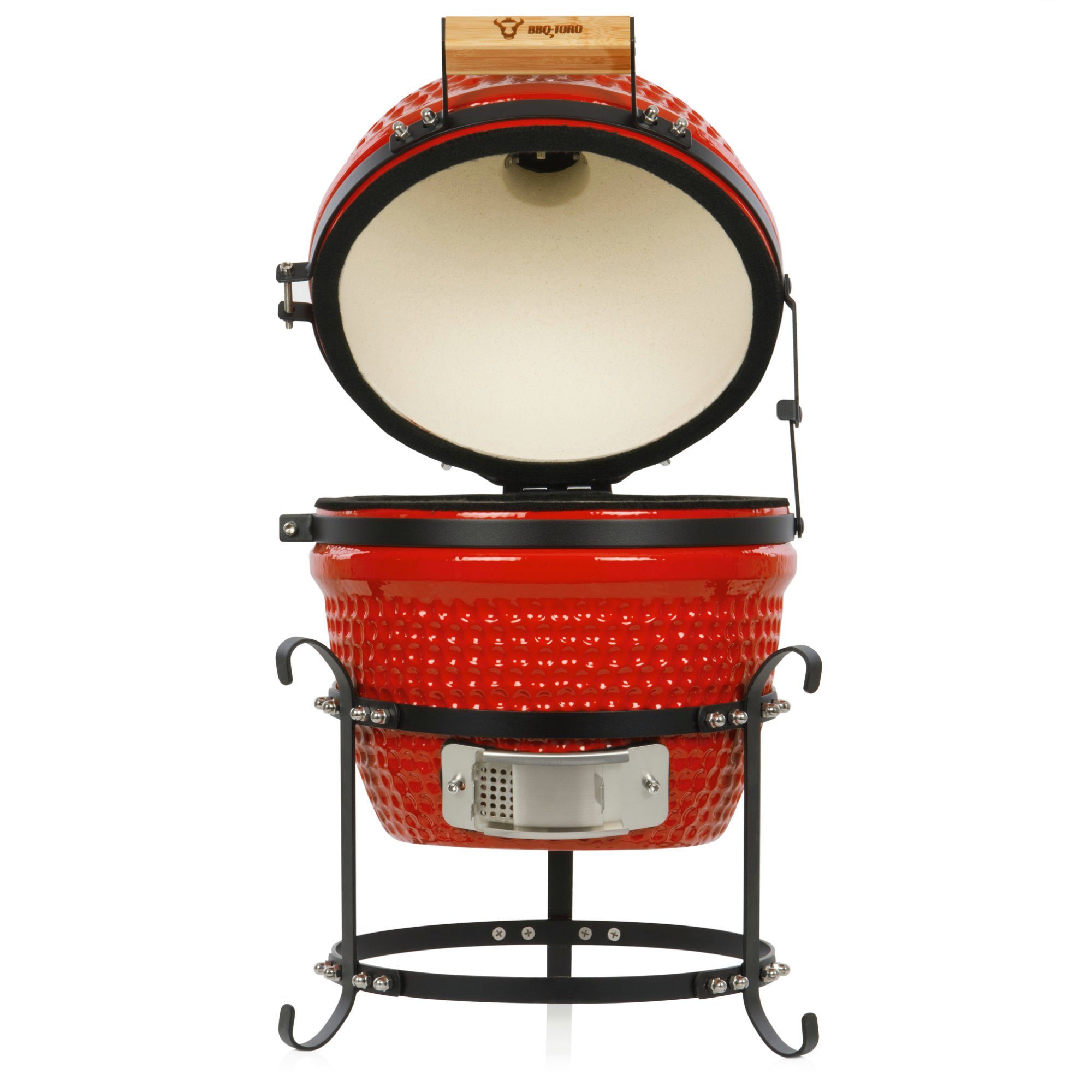 BBQ-Toro Keramikgrill Kamado Holzkohlegrill Ø 32 cm "HAIIRO" mit Grillrost und Thermometer – Bild 4 von 5