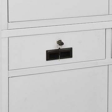 vidaXL Fächerschrank Büroschrank Hellgrau 90x40x180 cm Stahl (1-St)