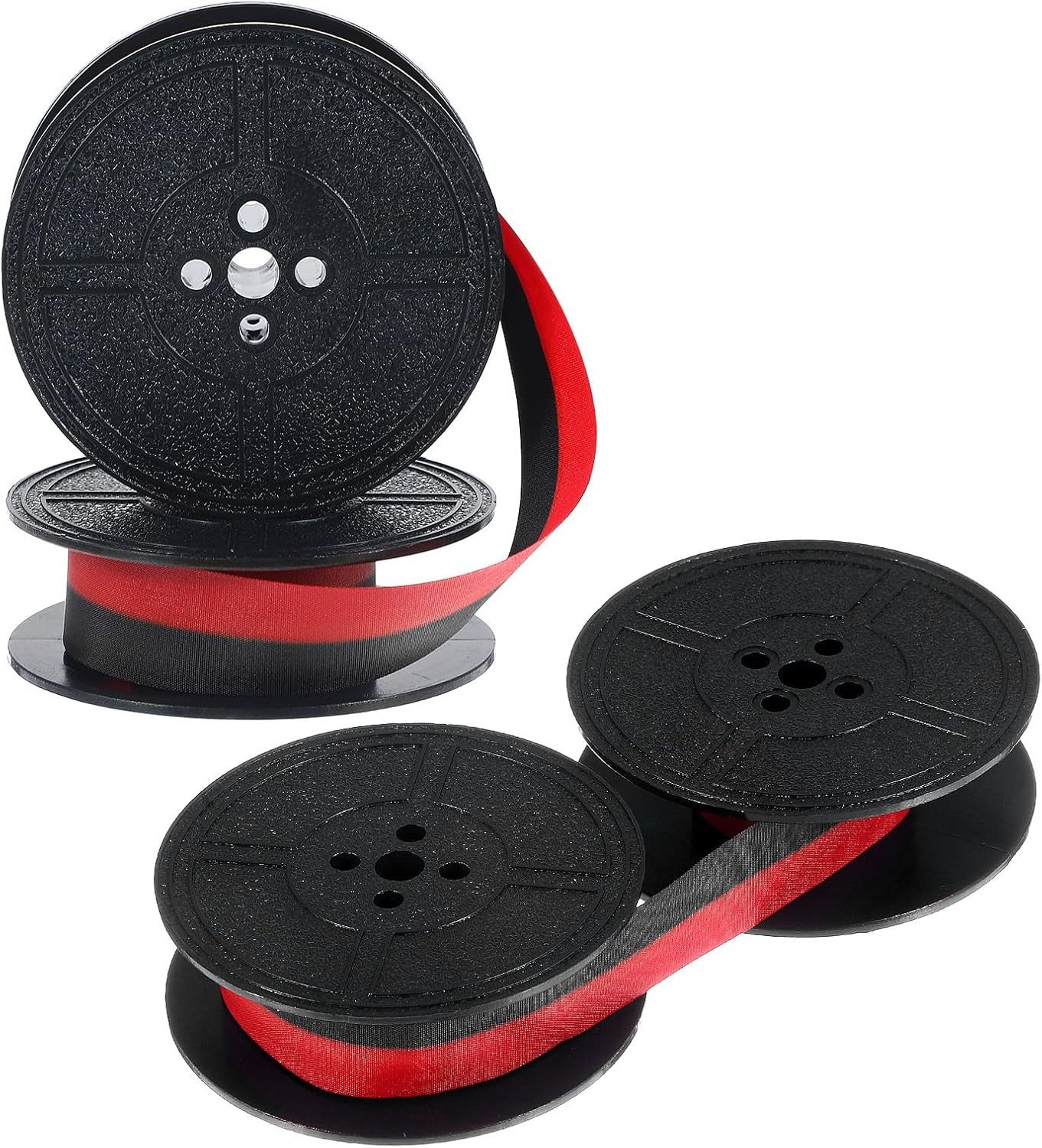 FELIXLEO Beschriftungsband Farbband Schreibmaschine Schwarz Rot Universal Spule