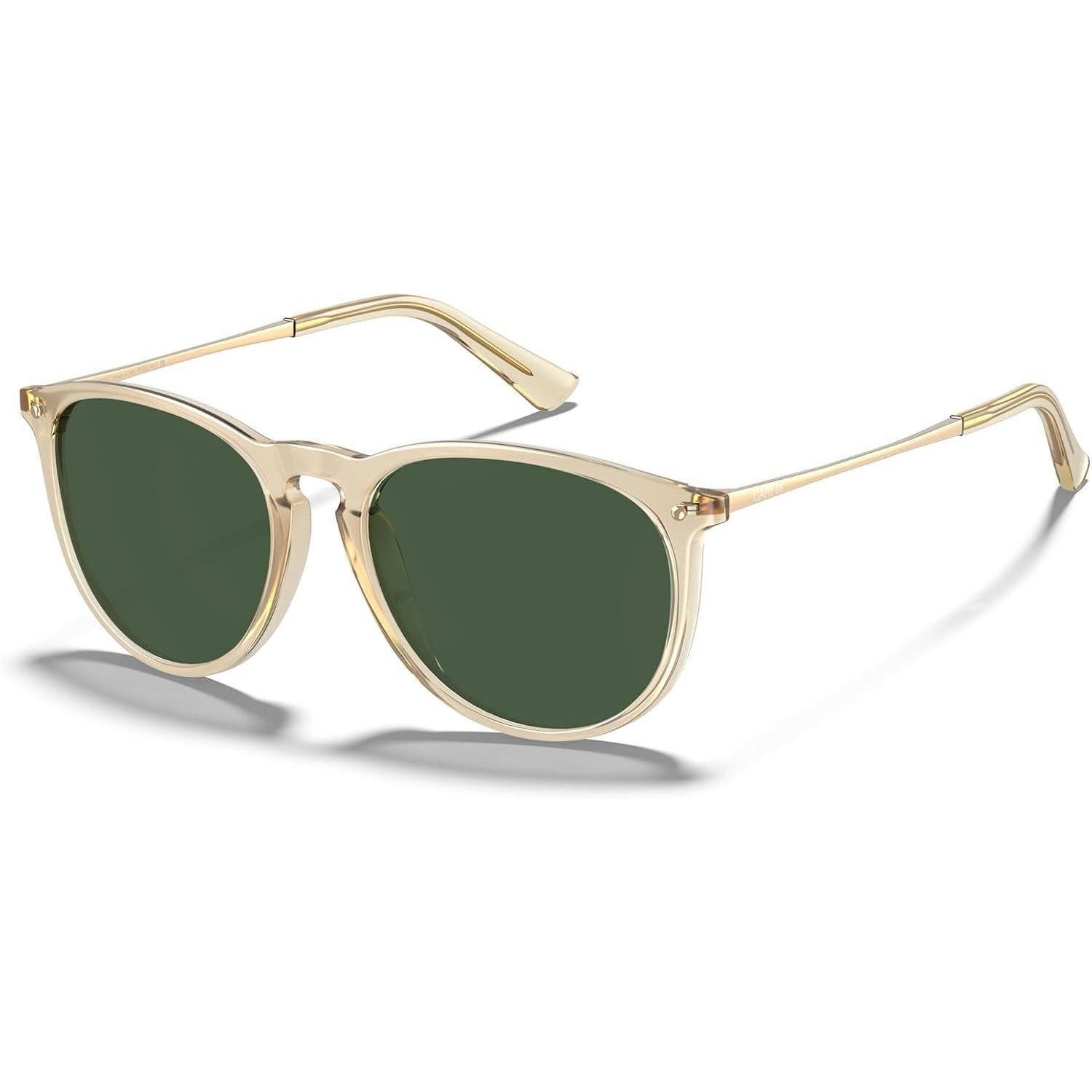 LuxusKollektion Sonnenbrille Sonnenbrille polarisiert Vintage Damen Unisex-poliert Transparent grün (1-St)