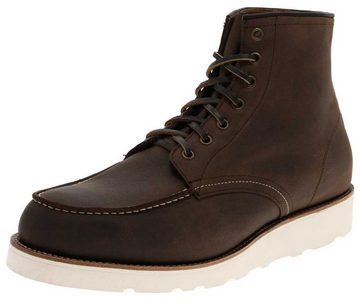 Sendra Boots MILLES MOC 17976 Dunkelbraun Stiefelette Rahmengenähte Moc-Toe Schnürstiefel