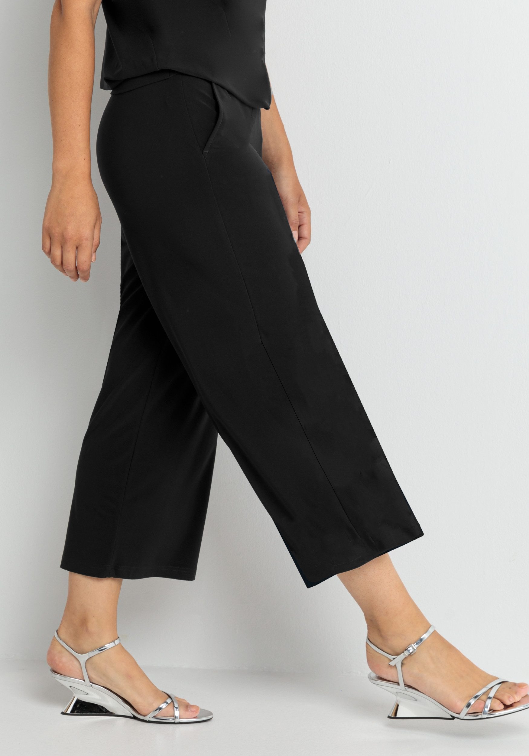 bianca Culotte PARIGI - Stoffhose mit verkürztem, weitem Bein