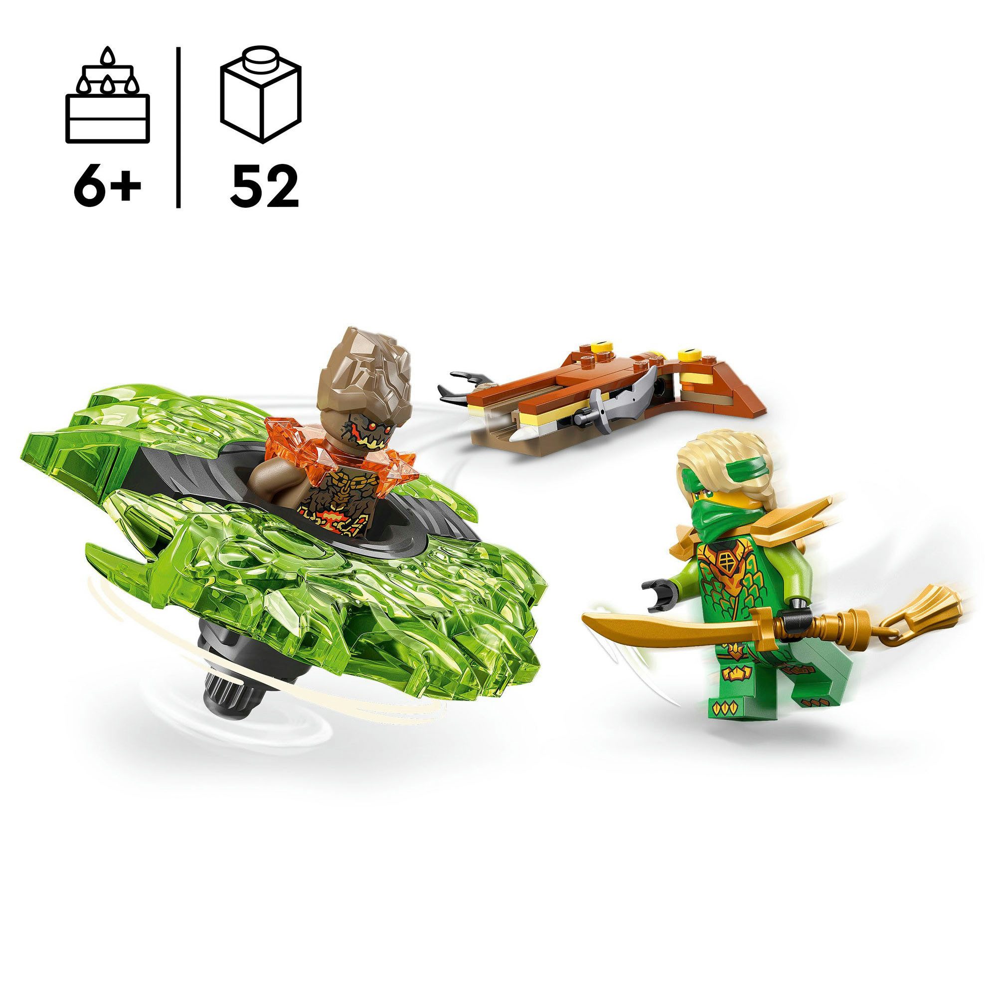 LEGO® Lloyd vs. Erdmonster-Spinner (71850), LEGO Ninjago Konstruktionsspielsteine, (52 St)
