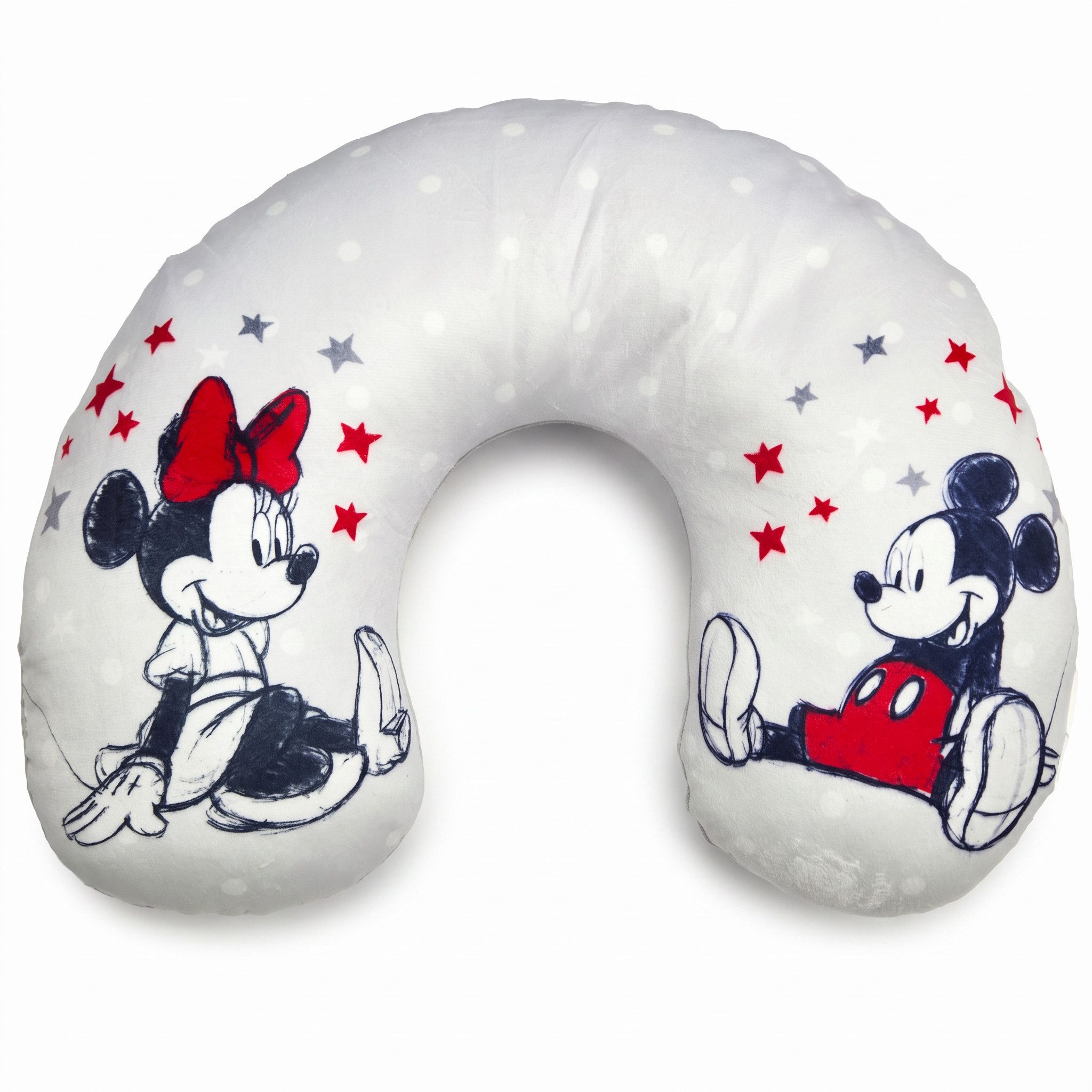 Disney Nackenkissen Disney Minnie und Mickey Maus Reisekissen Nackenkissen Auto Flugzeug, 37x30x10 cm