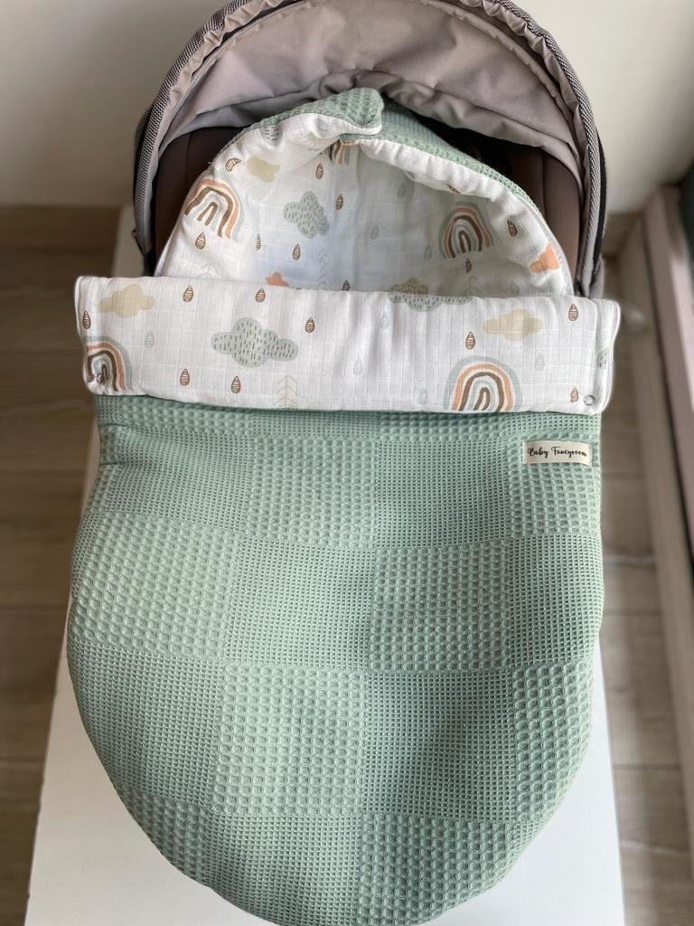 Einschlagdecke 3in1 Einschlagdecke für Autoschale Babyschale Ganzjahres Schlafsack, Baby Fancyroom, 0-12 Monate geeignet