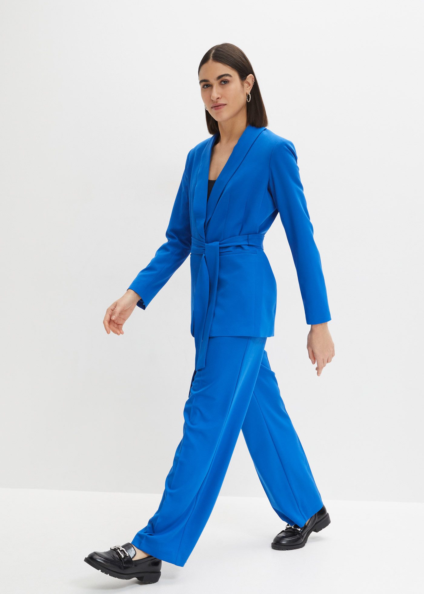 bonprix Jackenblazer für stilvollen Auftritt, mit Schalkragen, aus Polyester und Elasthan
