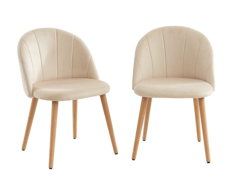 Esszimmerstuhl Roumfort 2er Set Beige Sand